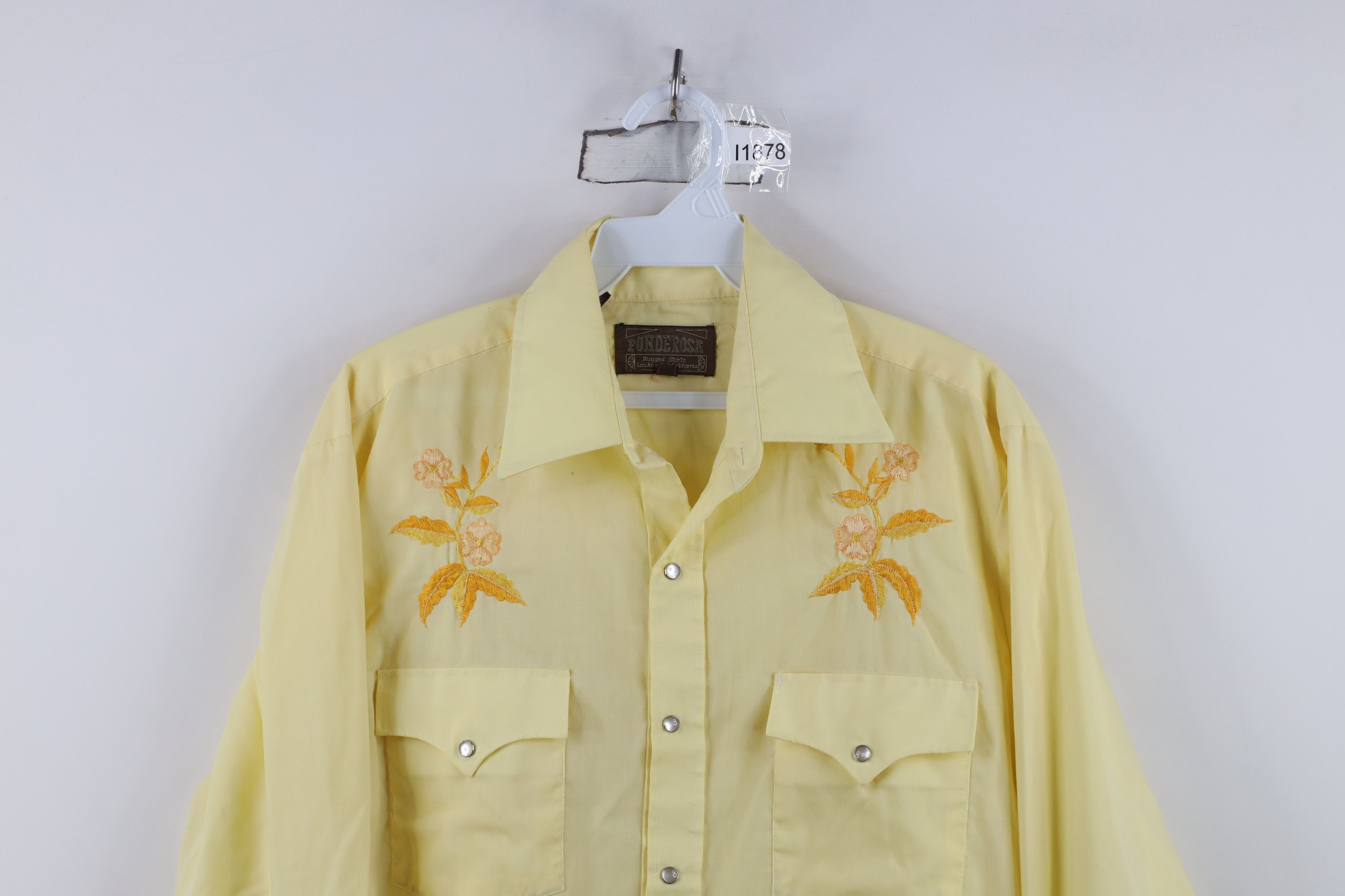 Vintage Vintage 70s Rockabilly Embroidered Cowboy Button Shirt Size US M / EU 48-50 / 2 - 2 Thumbnail