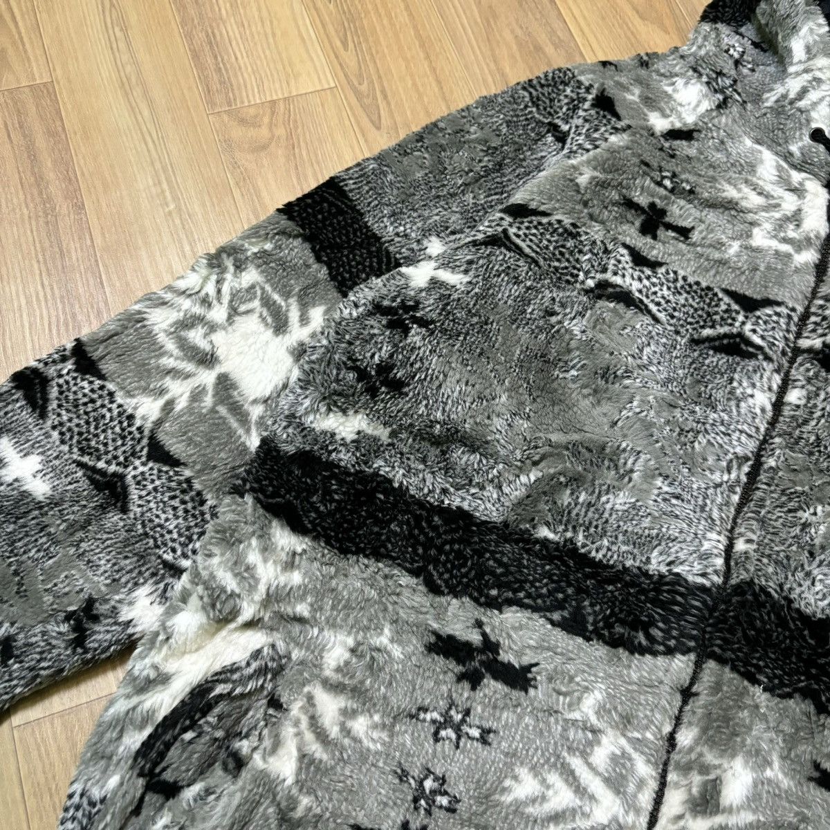 If Six Was Nine × Le Grande Bleu (L.G.B.) Vintage Piko fauxfur jacket Size US XL / EU 56 / 4 - 9 Thumbnail