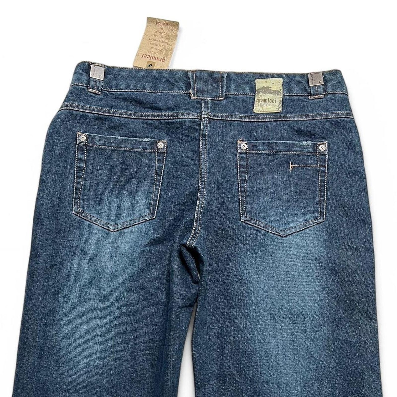 Gramicci Vintage Gramicci Women’s Flared Y2K Dark Denim Jeans NWT - 8 Size 30" / US 8 / IT 44 - 2 Thumbnail
