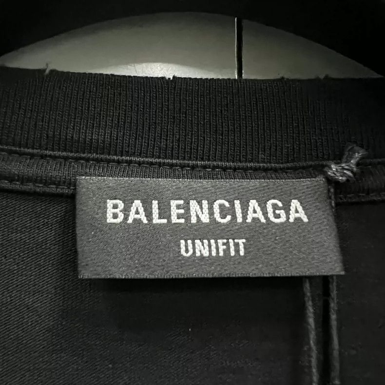 Balenciaga Balenciaga Black Embroidered Letter Short Sleeve Size US S / EU 44-46 / 1 - 3 Thumbnail