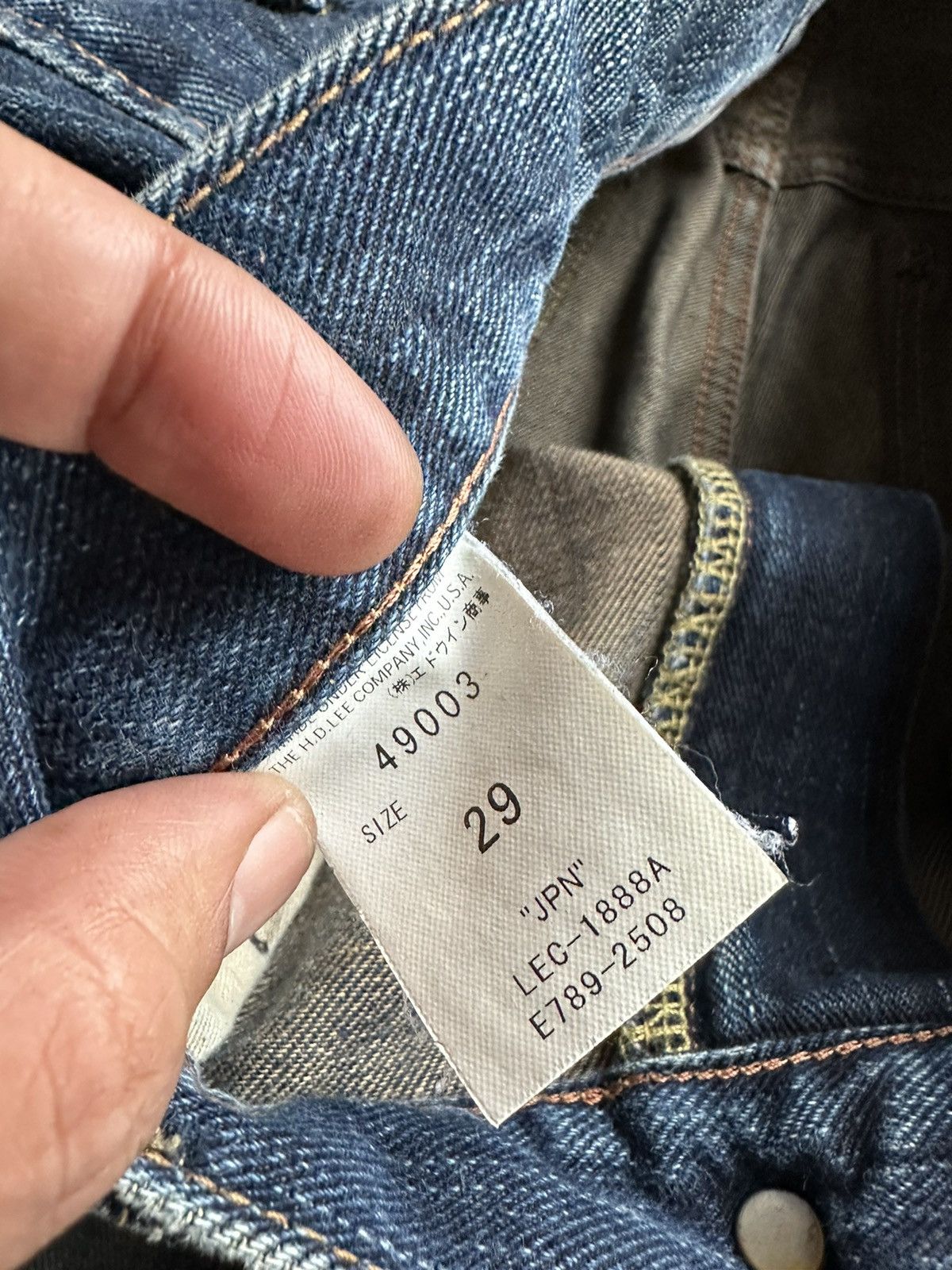 Lee Lee Riders Stone Washed Vintage Denim 29x32 D413 Size US 29 - 18 Thumbnail