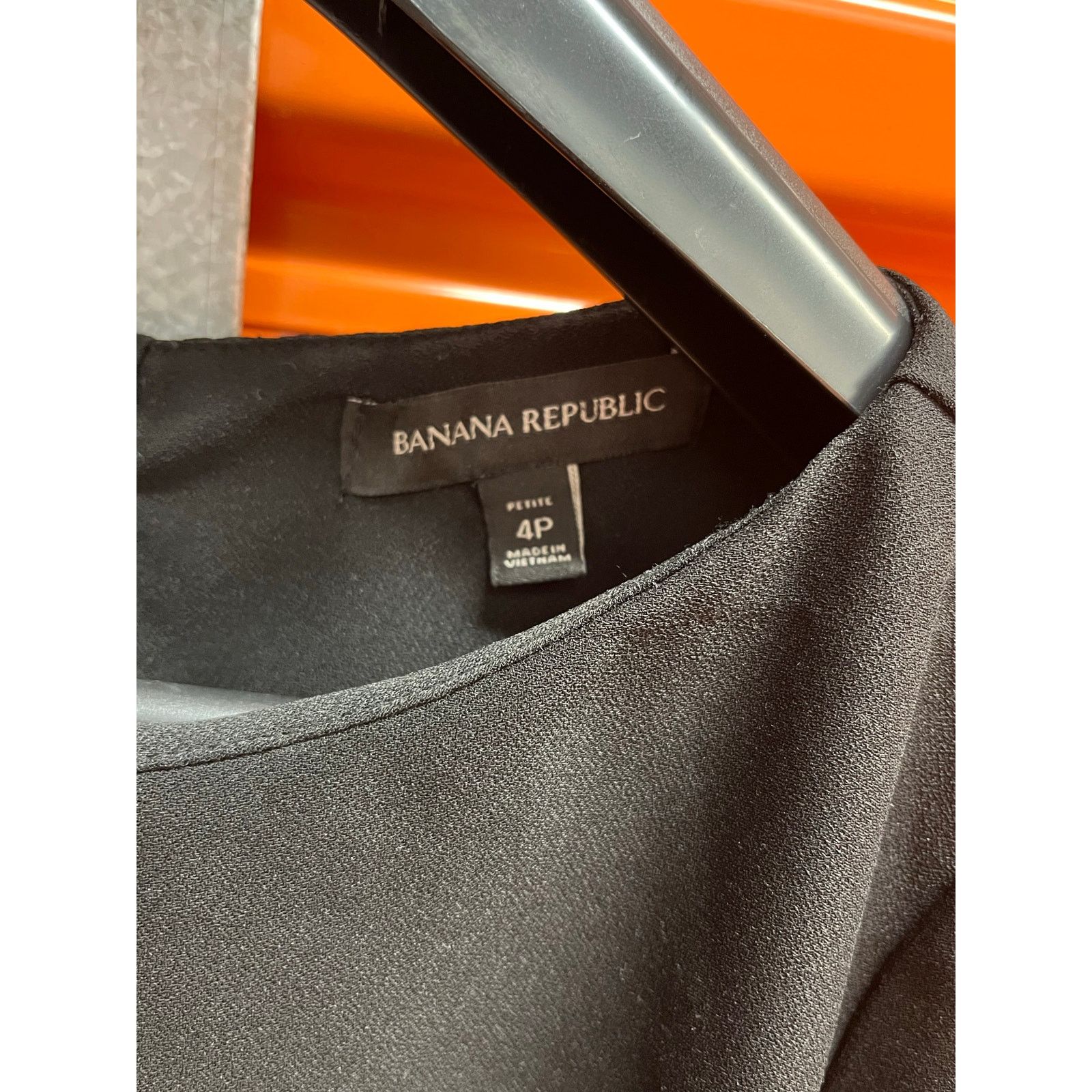 Banana Republic Banana Republic - Ruffle-Cuff Button-Back Dress / 4P / Black Size S / US 4 / IT 40 - 5 Thumbnail