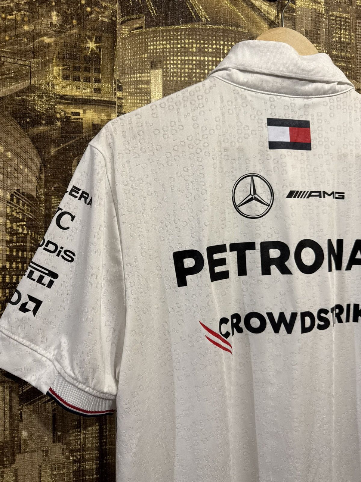 Mercedes-Benz Mercedes AMG F1 2024 Team Polo White Size L Size US L / EU 52-54 / 3 - 12 Thumbnail