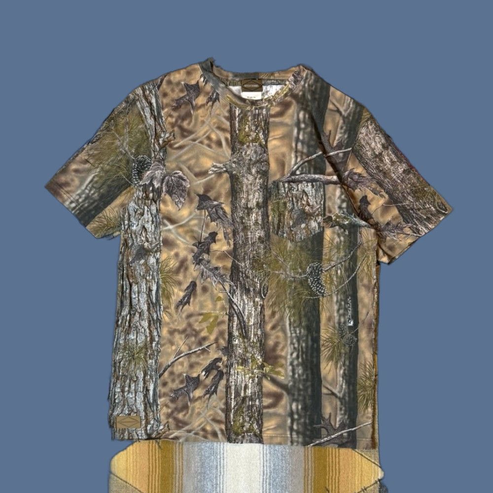 Black Diamond VINTAGE Diamondback T-Shirt Camouflage Pocket Crew Neck Short Sleeve 90s Outdoor Men XL Brown Size US XL / EU 56 / 4 - 1 Thumbnail