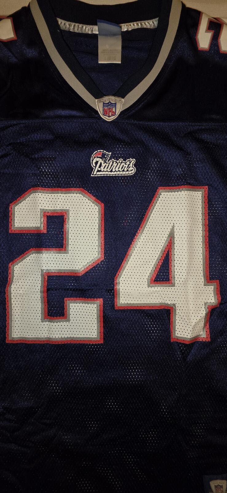 Reebok New England Patriots #24 Law NFL Football Jersey Size ONE SIZE - 3 Thumbnail