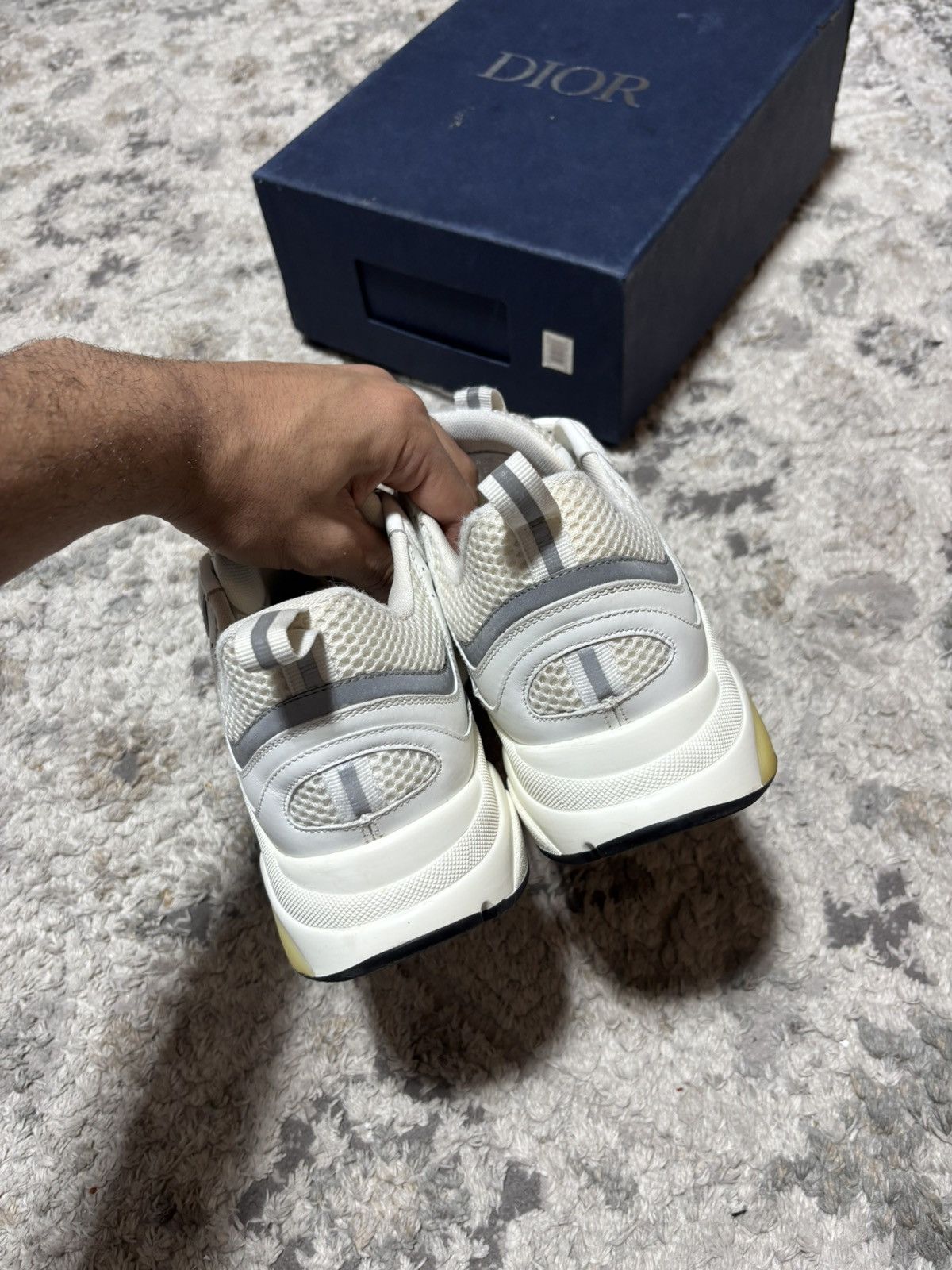 Dior Dior Sneakers White Grey Mesh – Size EU 43 (US 10) Size US 10 / EU 43 - 6 Thumbnail