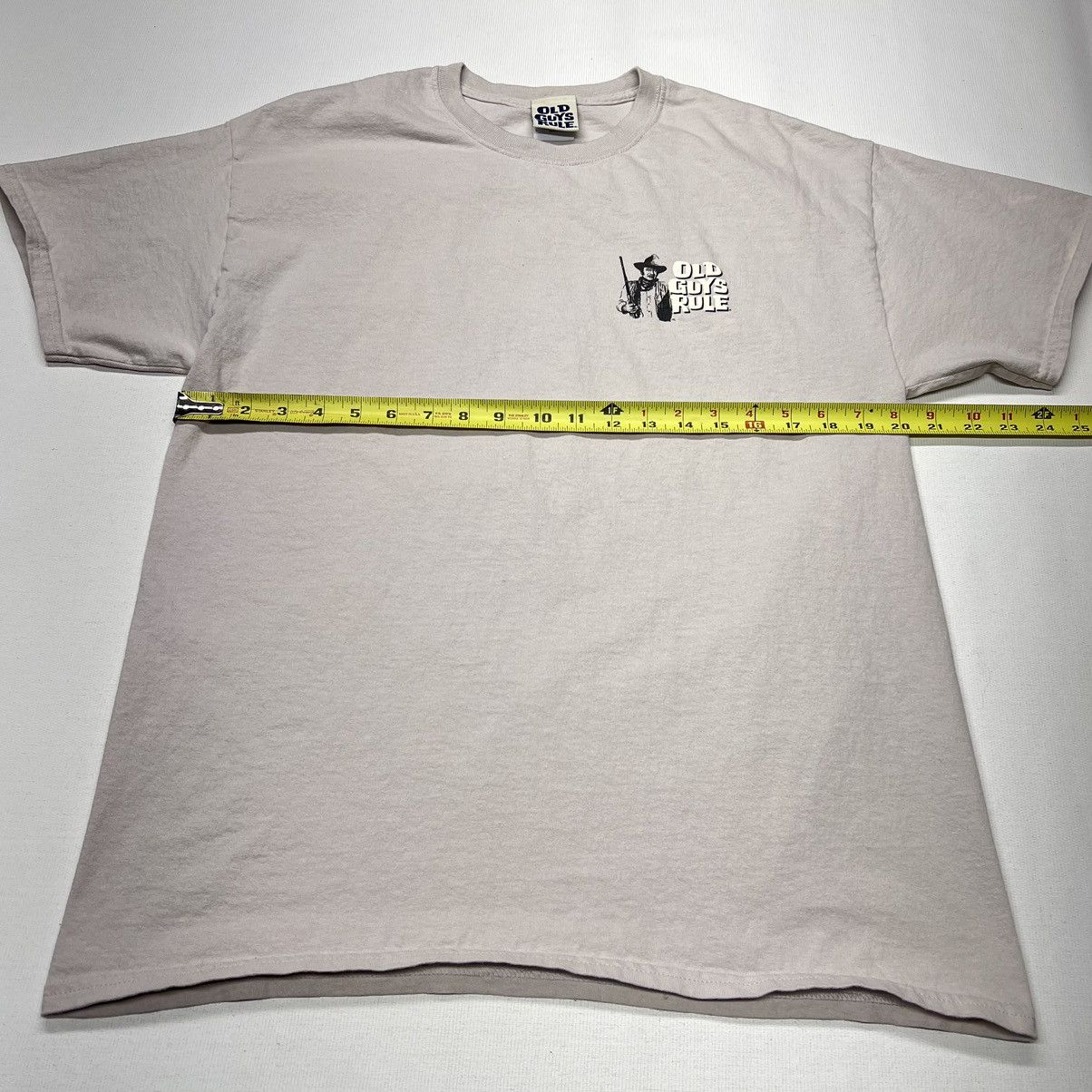 Vintage Old Guys Rule Tee Shirt Beige John Wayne Graphic Dad Y2K Size US L / EU 52-54 / 3 - 23 Thumbnail