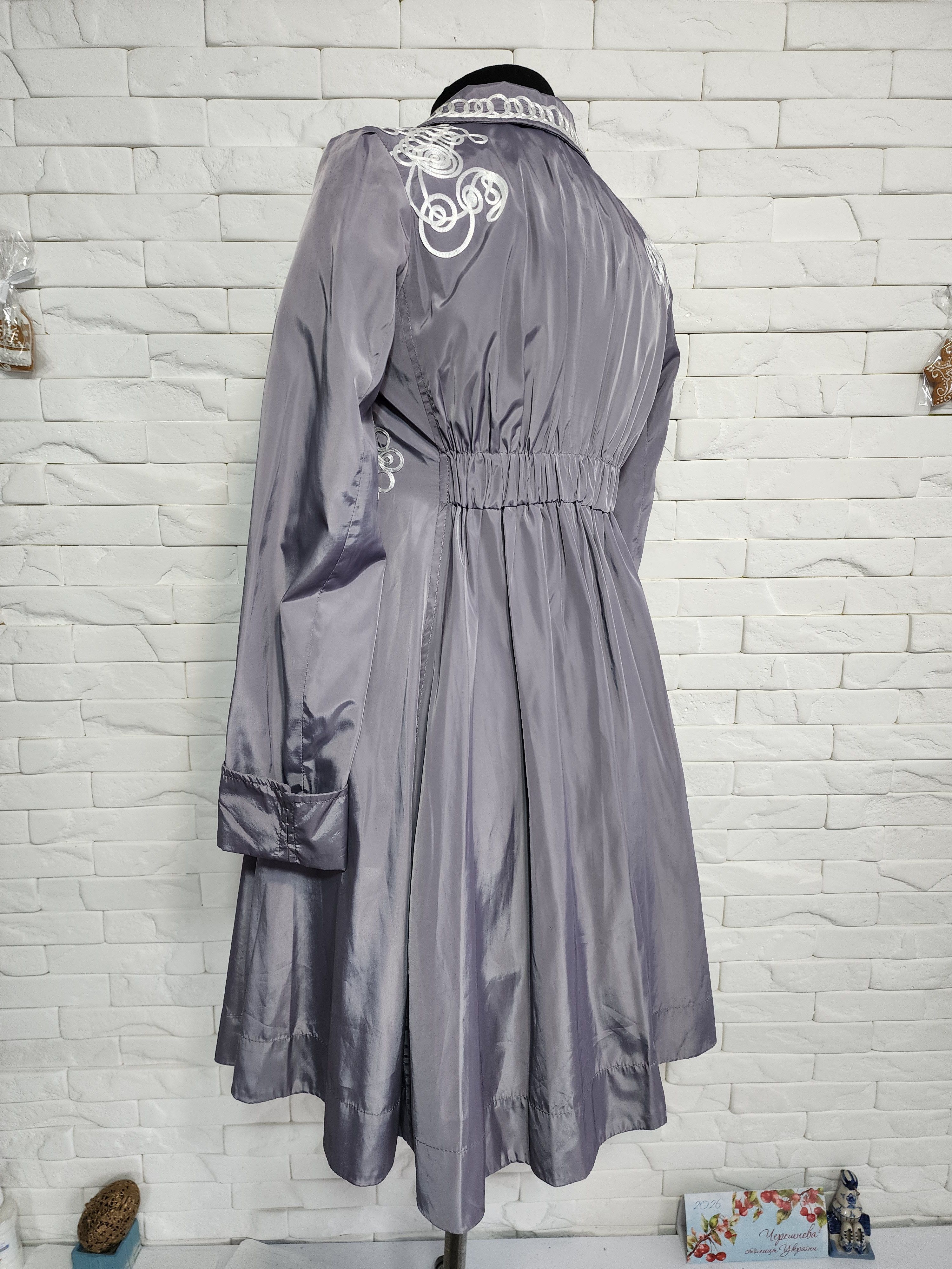 Other Gray Jacket: Elegant Women's Belted Coat with Pockets Size M / US 6-8 / IT 42-44 - 6 Thumbnail