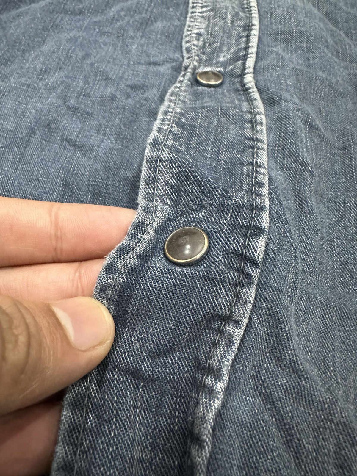 45rpm 45rpm Japan Western Denim Wash Button Up Shirt Size US M / EU 48-50 / 2 - 4 Thumbnail