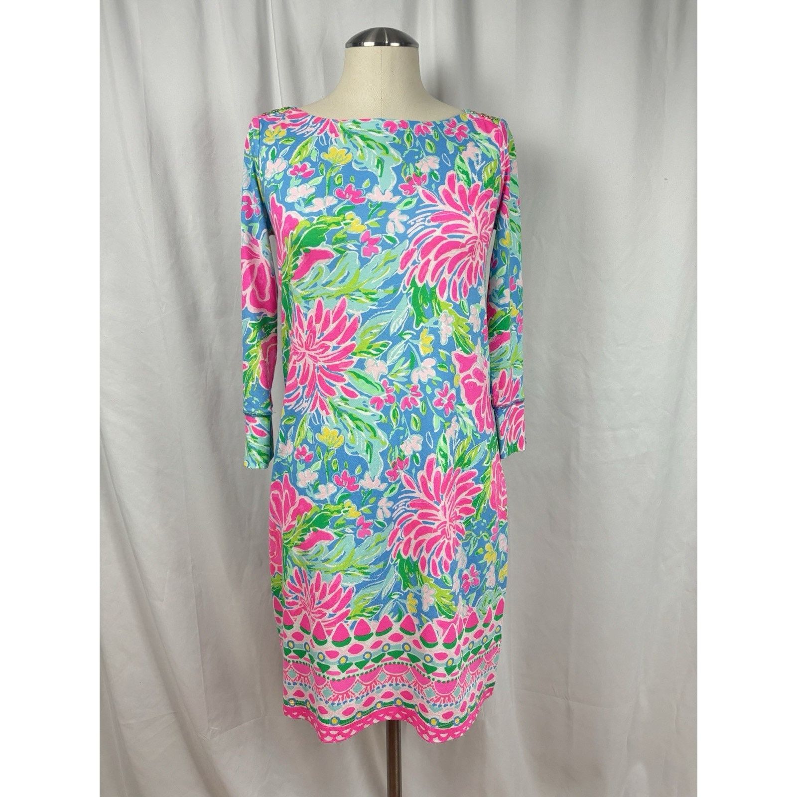 Lilly Pulitzer Lilly Pulitzer Jessica Tiki Pink Royal Lime Palm | Grailed