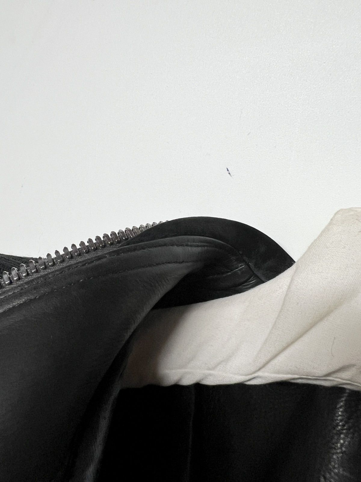 Rick Owens CALF LEATHER BIKER JACKET Size S / US 4 / IT 40 - 6 Thumbnail