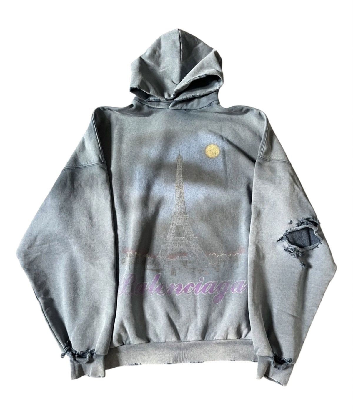 Balenciaga Balenciaga Eiffel Tower Blue Hoodie | Grailed