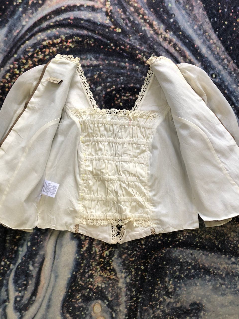 Vintage Vintage linen folk top dirndl corset Size M / US 6-8 / IT 42-44 - 6 Thumbnail