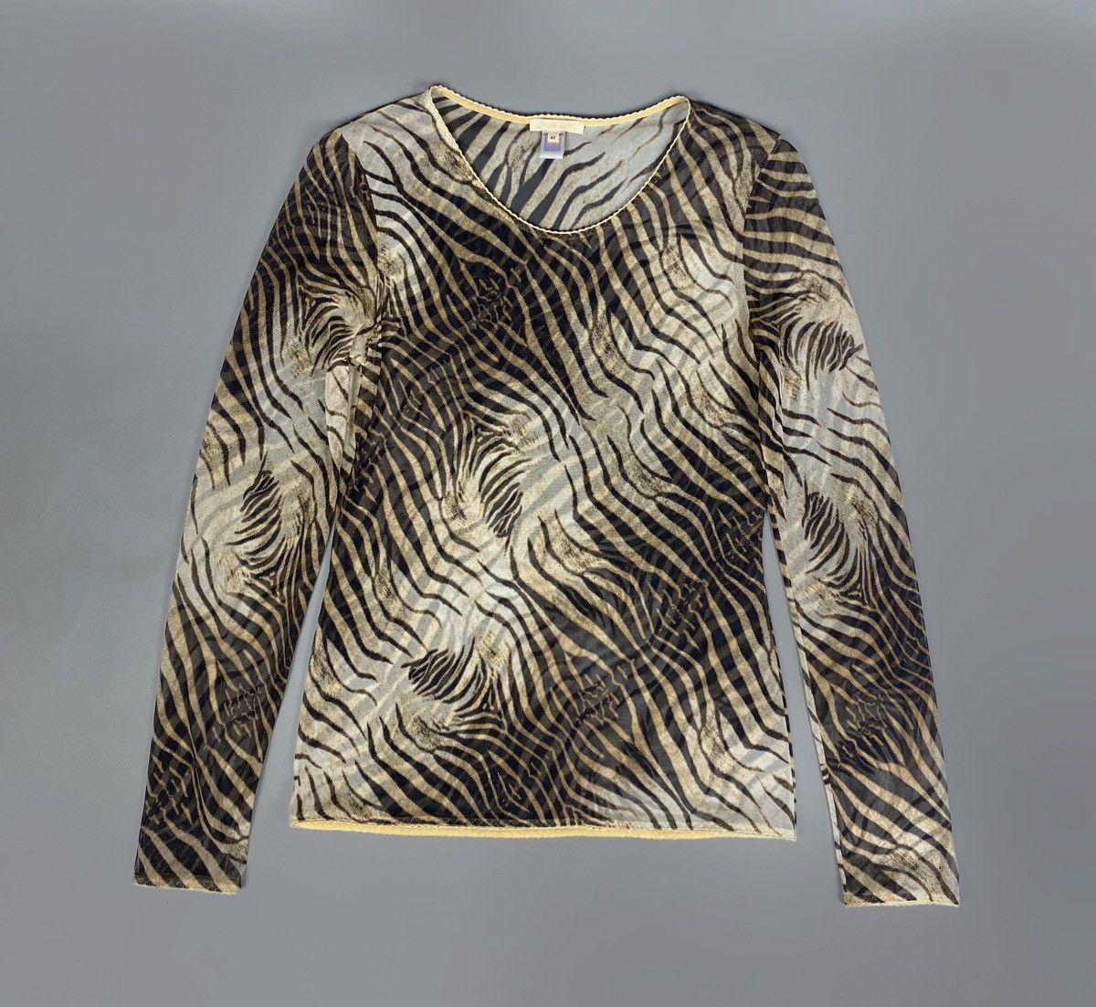 Roberto Cavalli Vintage Women's Roberto Cavalli Mesh Zebra LS Blouse Size 42 Size M / US 6-8 / IT 42-44 - 8 Thumbnail