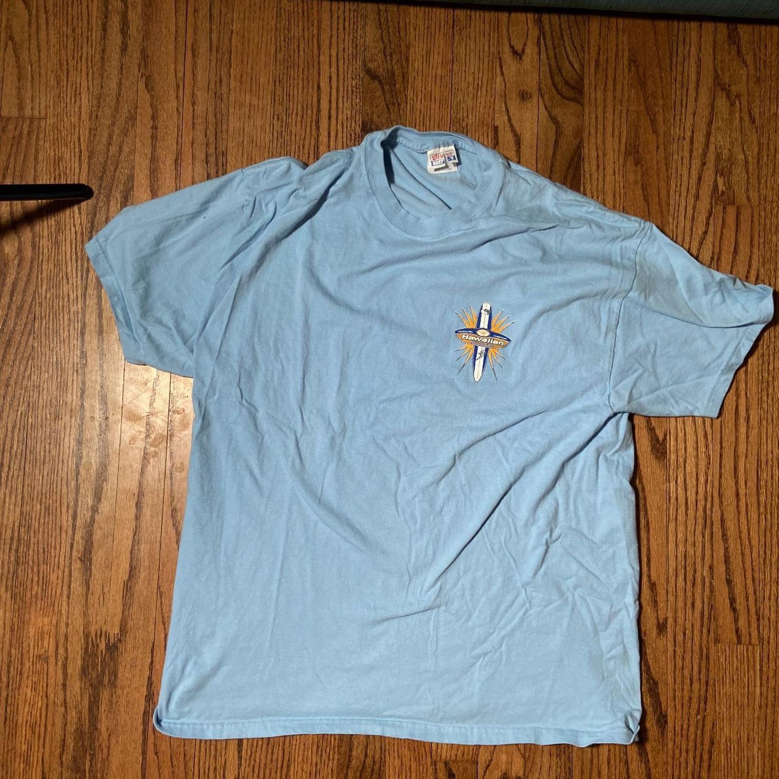 Hanes 90s blue surf tee shirt Size US XL / EU 56 / 4 - 3 Thumbnail