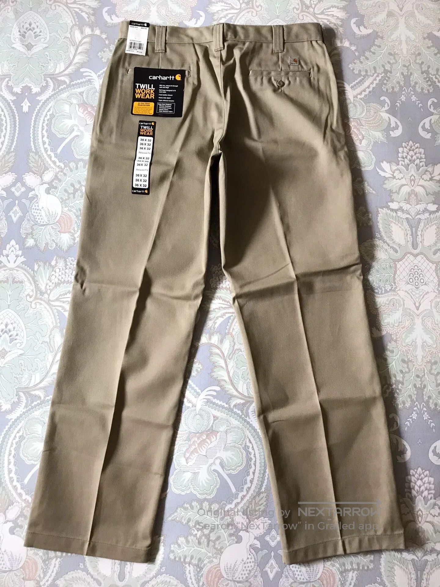 Carhartt Carhartt B290 Khaki W36L32 Work Pants. Size US 36 / EU 52 - 3 Thumbnail
