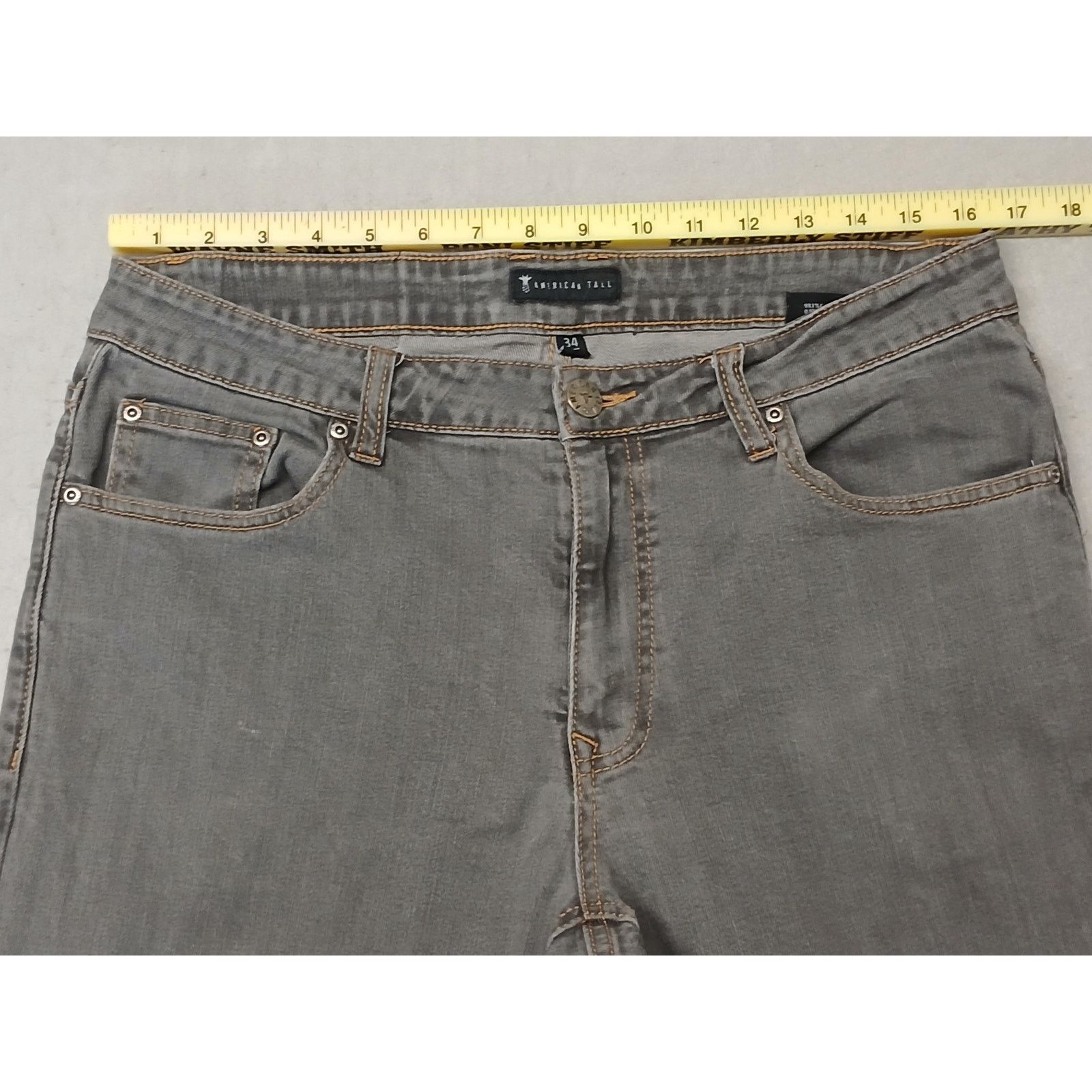 Other American Tall (34x36) Men's Straight Leg Gray Denim Jeans Size US 34 / EU 50 - 3 Thumbnail