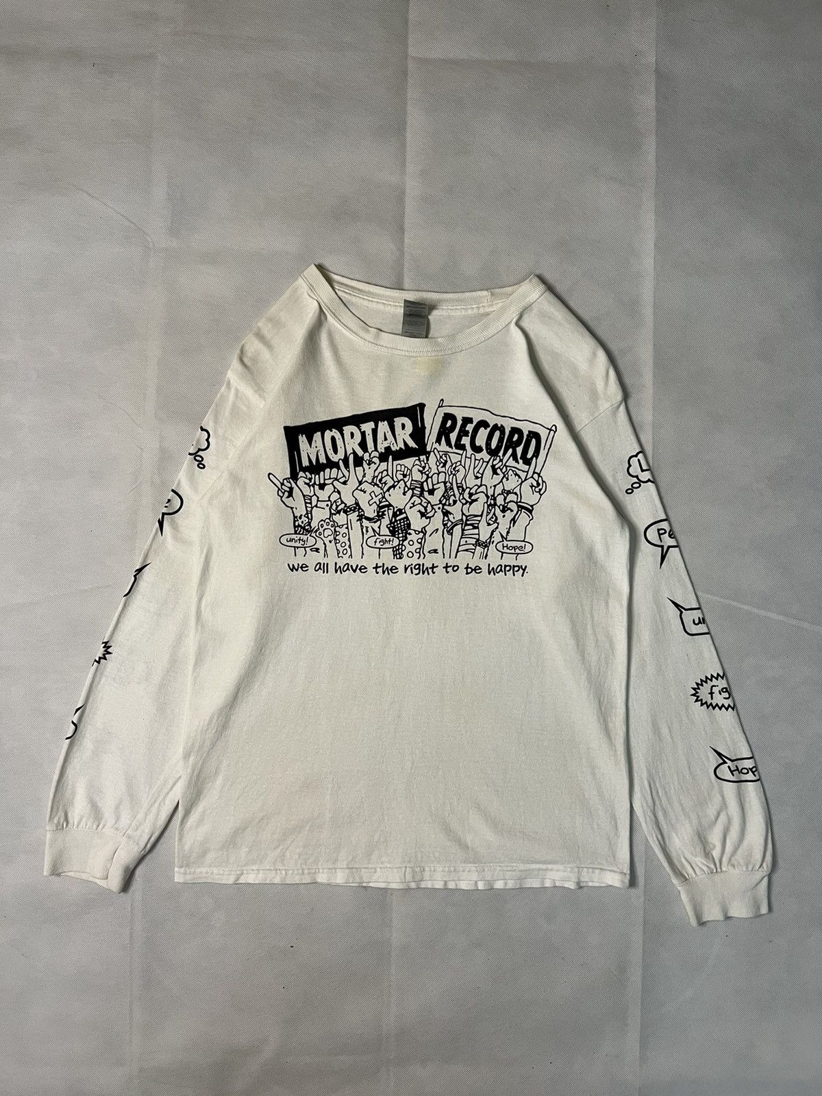 Band Tees Vintage Mortar Record Love Peace Unity Fight Hope Size US S / EU 44-46 / 1 - 1 Thumbnail