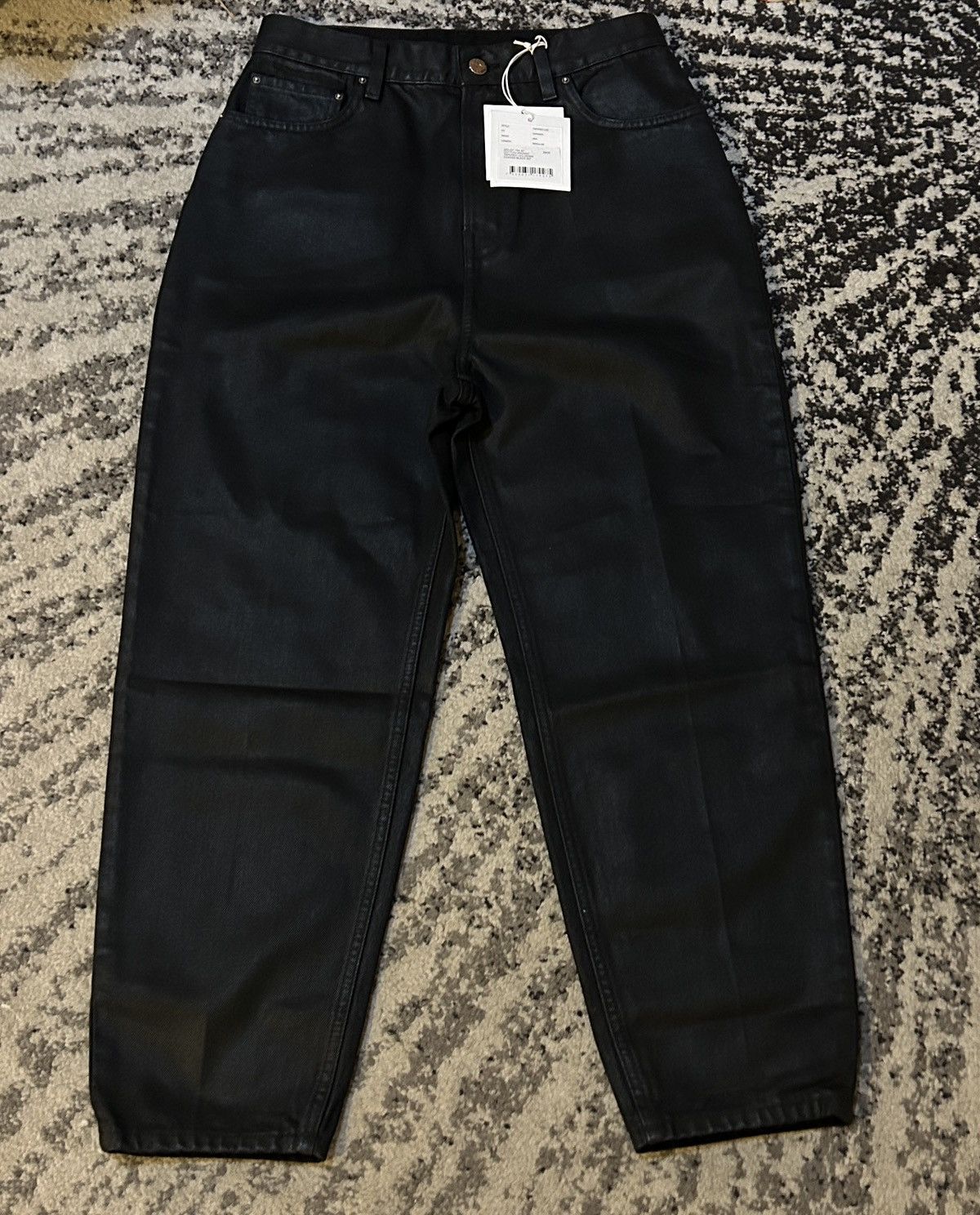Toteme TOTEME Cropped waxed high-rise tapered pants Size 28" / US 6 / IT 42 - 5 Thumbnail