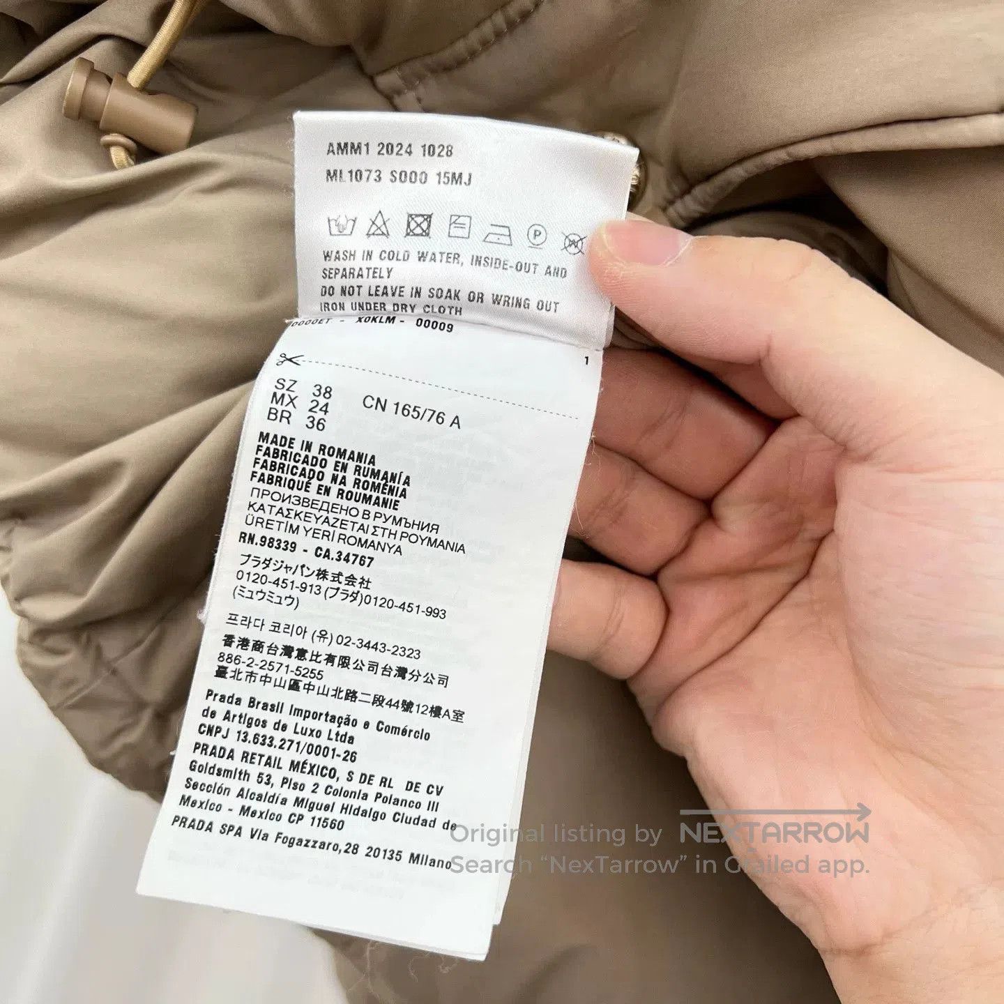 Miu Miu Miu Miu 24 Embroidered Letter Down Jacket. Size S / US 4 / IT 40 - 6 Thumbnail