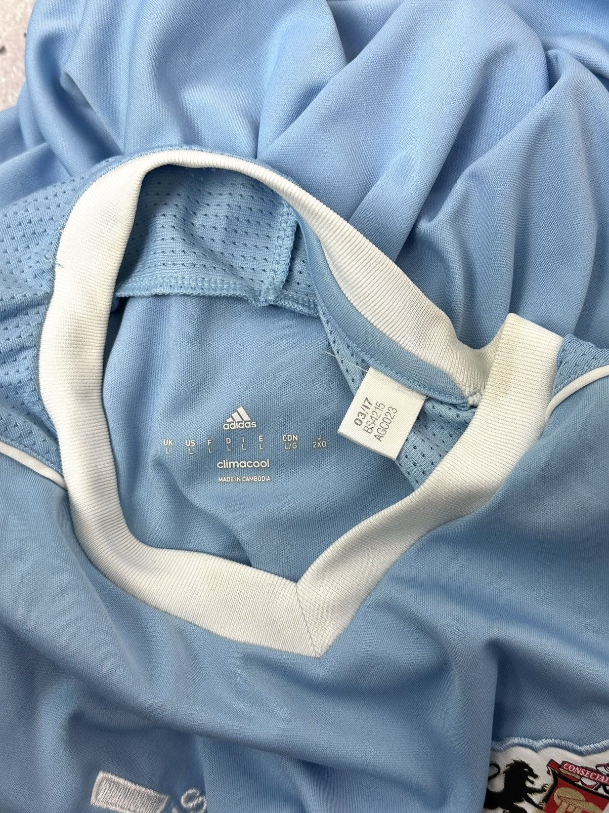 Adidas × Vintage Adidas Climacool FC Sunderland Stripped Blue Soccer Jersey Size US L / EU 52-54 / 3 - 10 Thumbnail