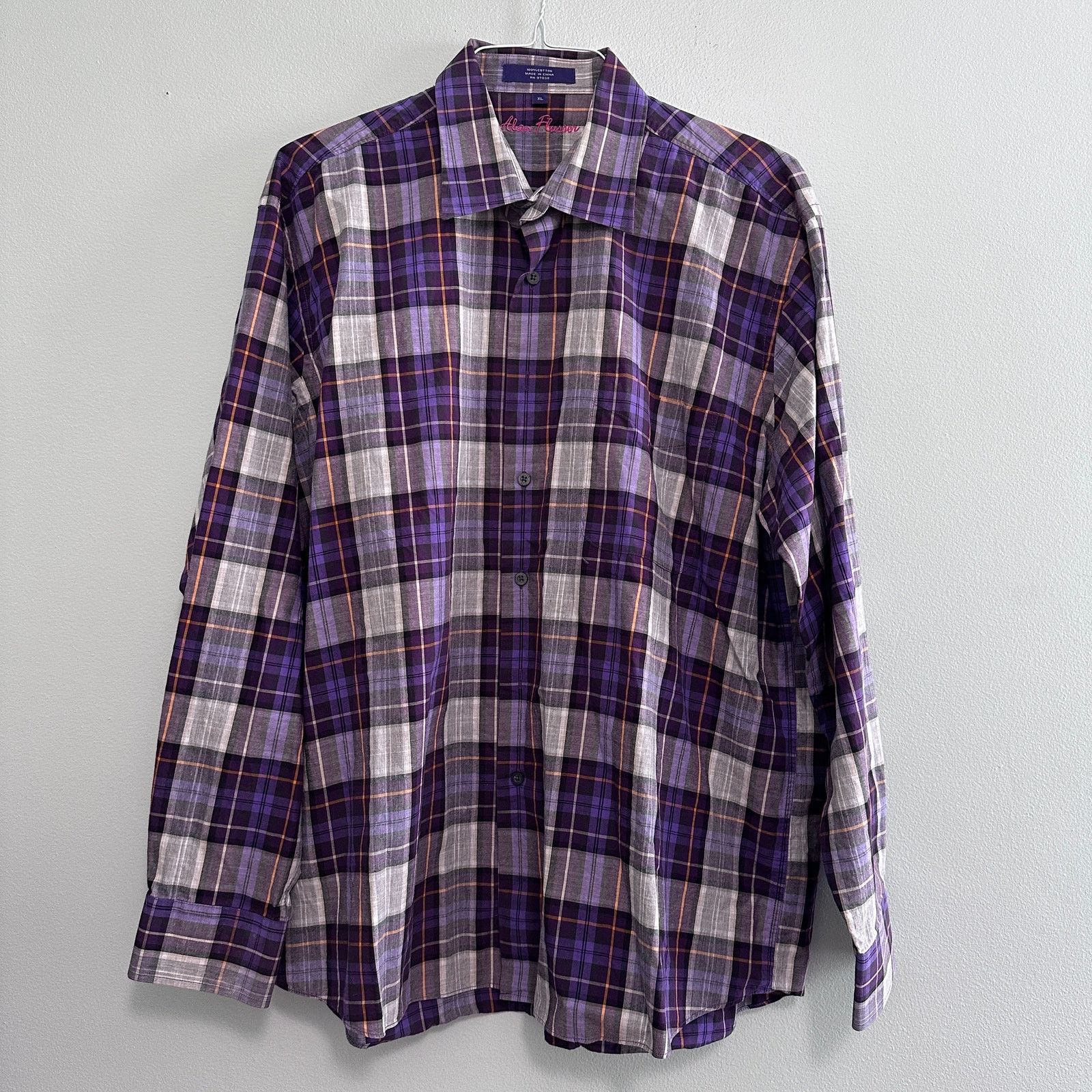 Alan Flusser Alan Flusser purple plaid button down Size US XL / EU 56 / 4 - 2 Thumbnail