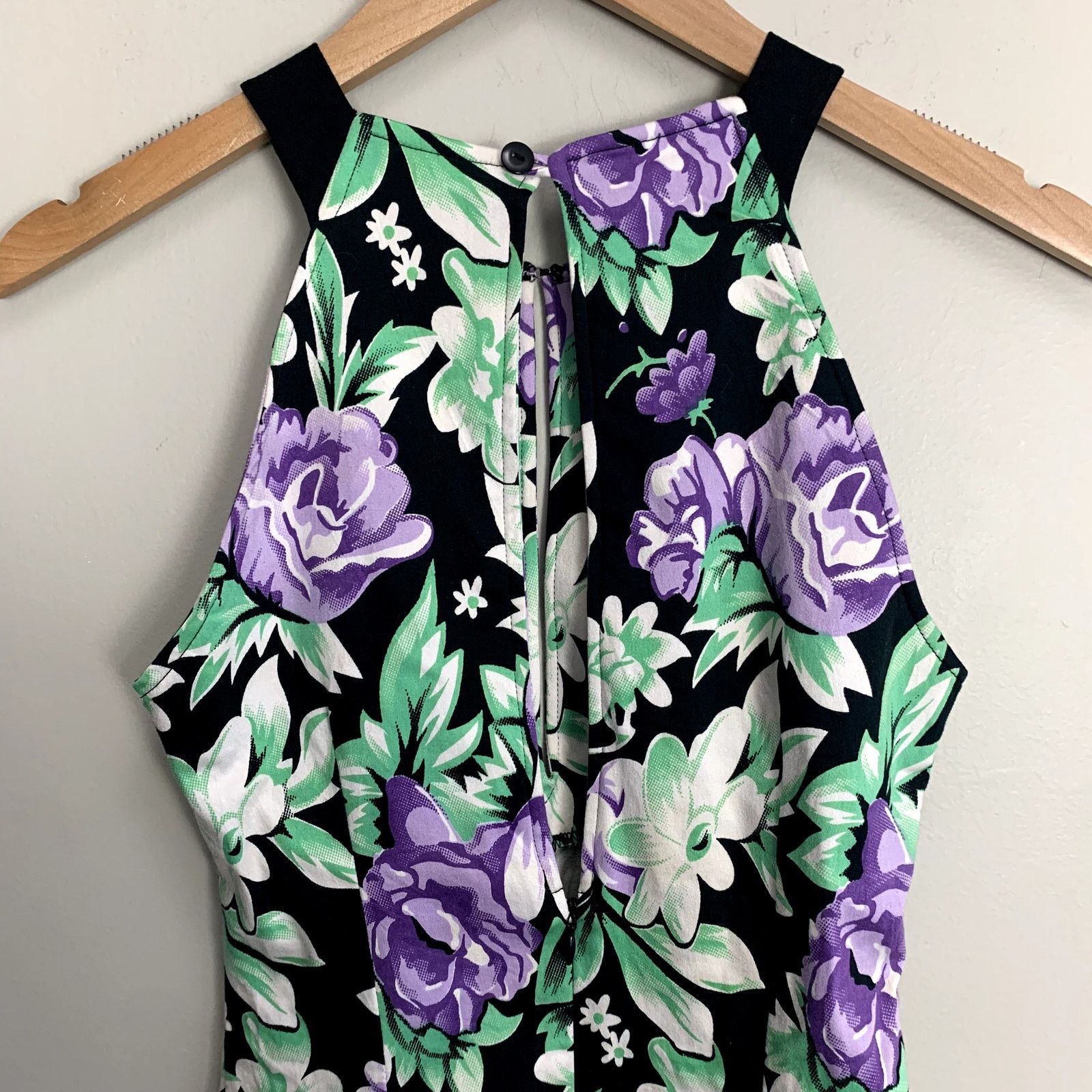 Other Maurie & Eve Floral Sheath Dress Purple Black Keyhole S Size S / US 4 / IT 40 - 6 Thumbnail