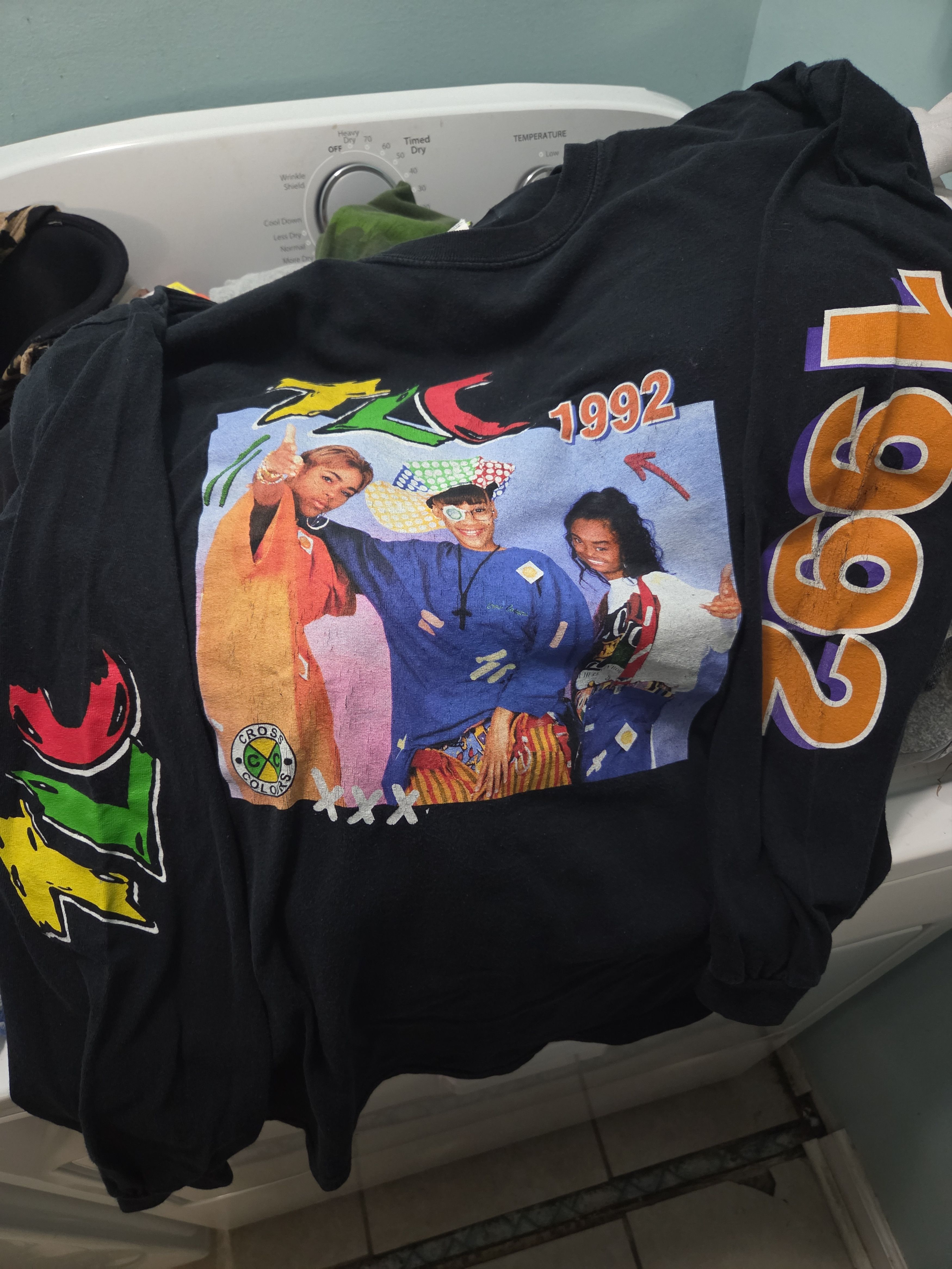 Cross Colours Rare Vintage 1992 Cross Colours x TLC Long Sleeve Shirt Size US L / EU 52-54 / 3 - 3 Thumbnail
