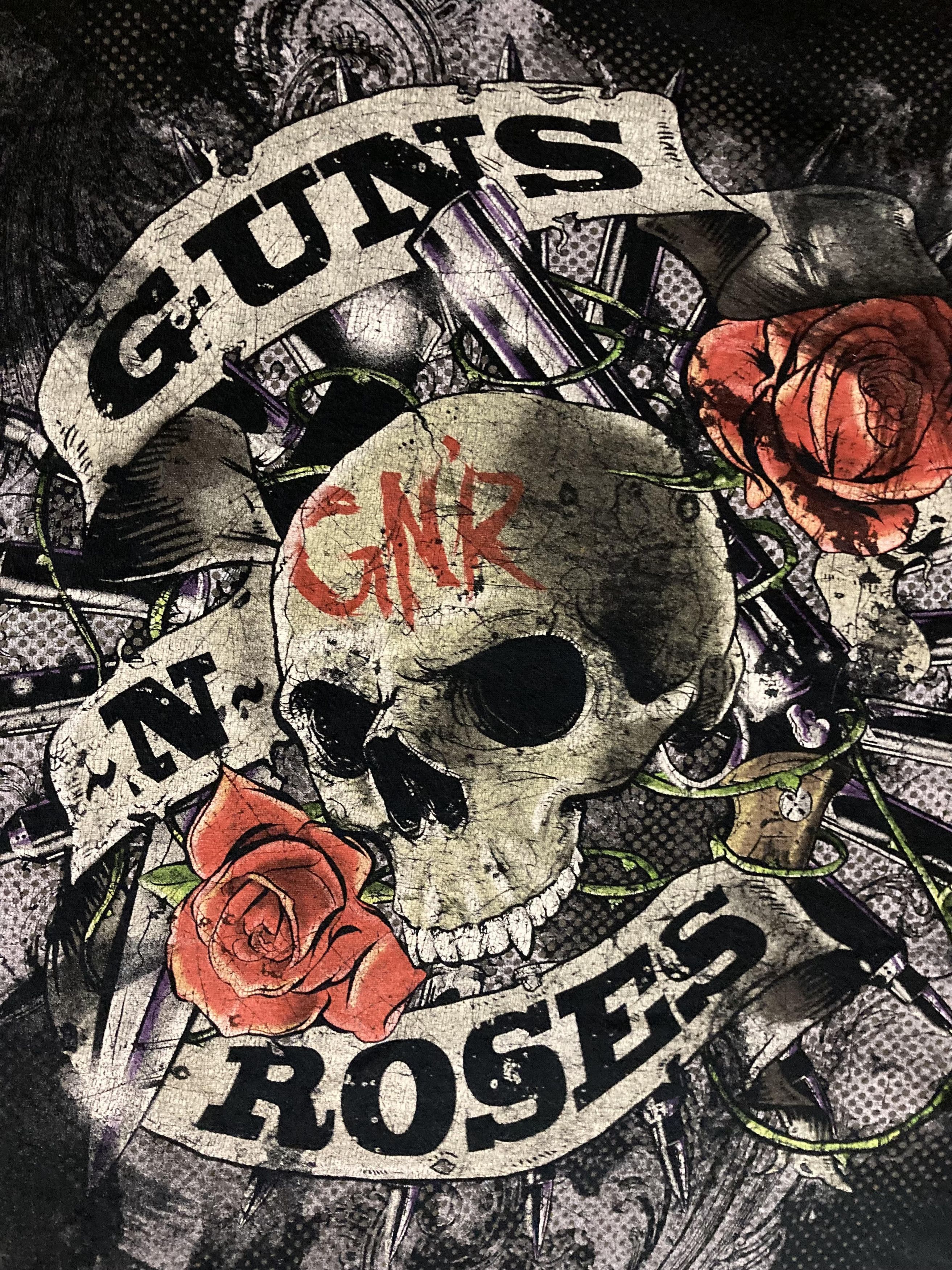 Band Tees Vintage Guns N Roses Skull & Roses 2009 T-shirt Size US L / EU 52-54 / 3 - 6 Thumbnail