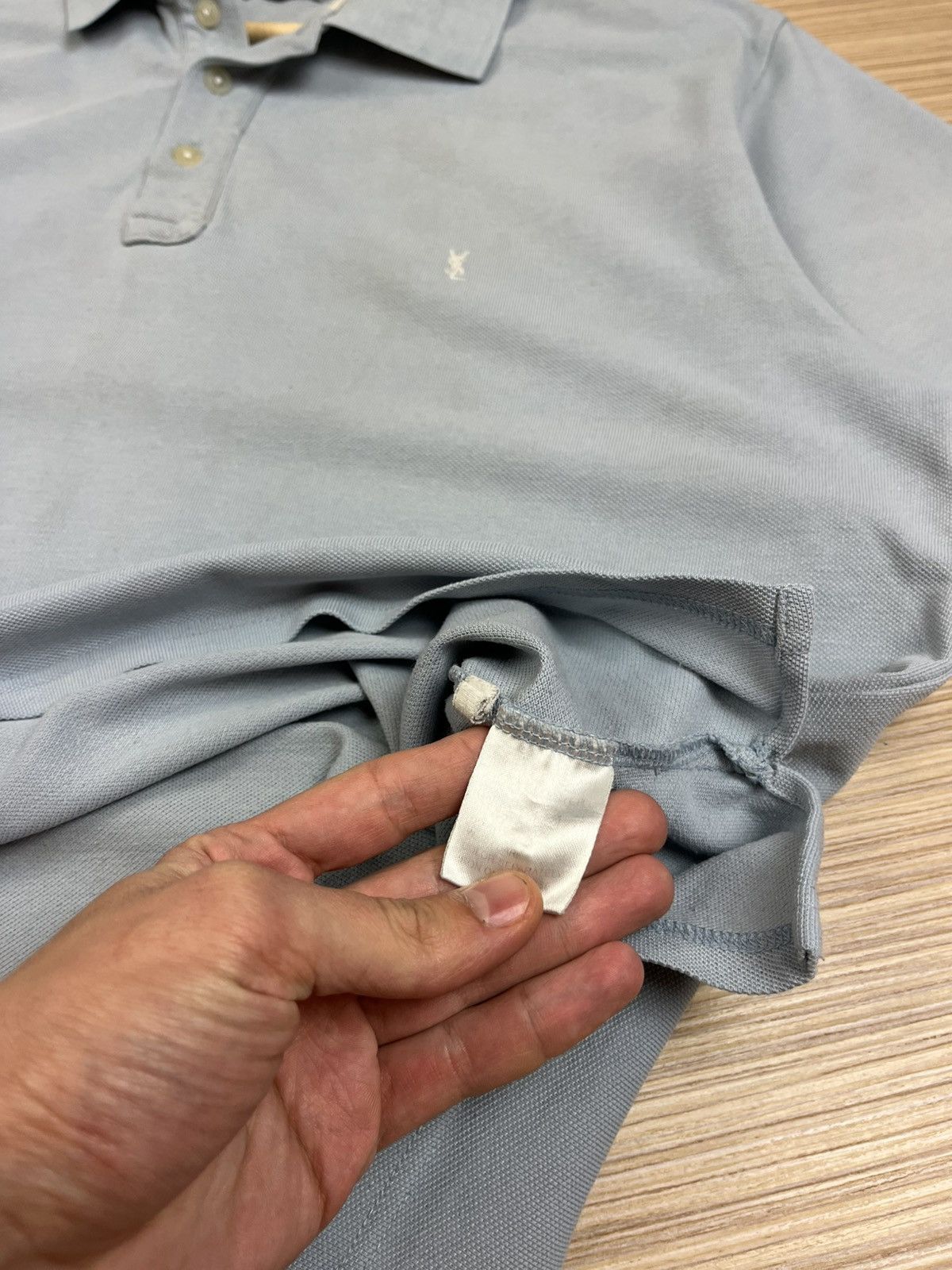Vintage × Yves Saint Laurent TRASH Vintage White YSL Polo Yves Saint Laurent Polo Size US XL / EU 56 / 4 - 8 Thumbnail