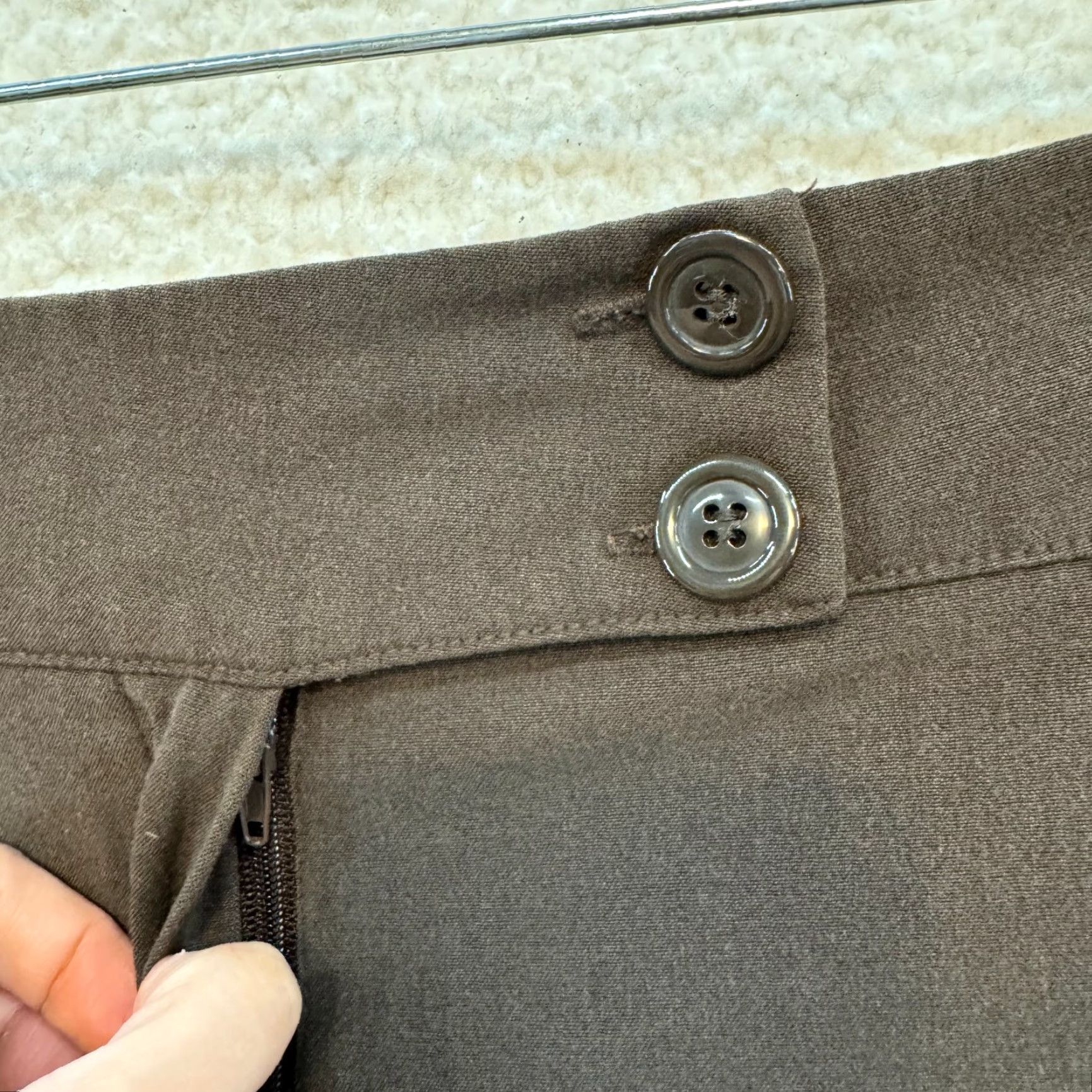 Vintage VINTAGE Capri Trouser Pant 12 Brown Office Grunge Bermuda 90s Y2K Spring Street Womens Size 34" / US 12 / IT 48 - 3 Thumbnail