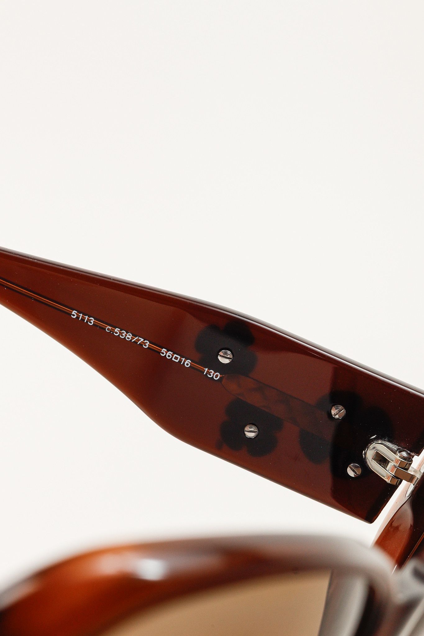 Chanel Chanel 5113 Brown Camellia-Detail Oversized Sunglasses Size ONE SIZE - 9 Thumbnail
