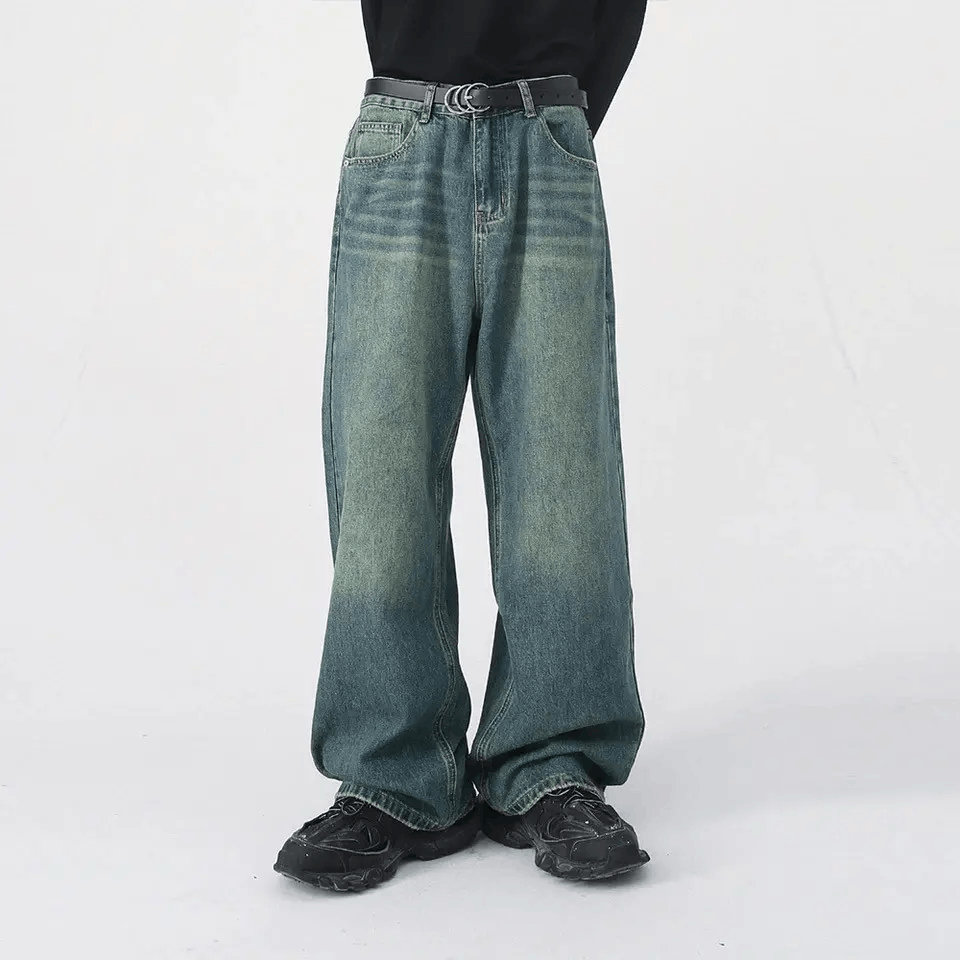 Japanese Brand × Jean Retro washed damaged baggy jeans y2k hip hop Size US 30 / EU 46 - 1 Thumbnail