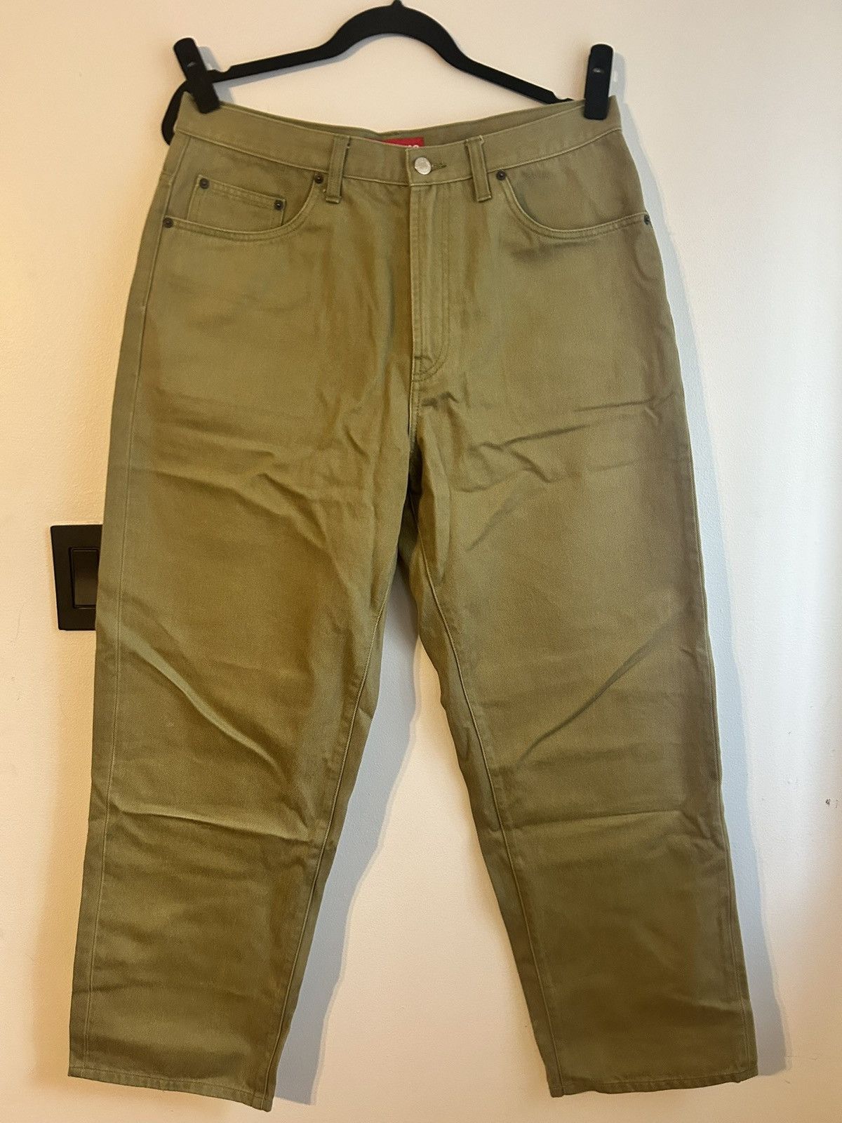 Supreme Supreme Olive Twill Pants w/Red Logo Tag Size US 32 / EU 48 - 4 Thumbnail