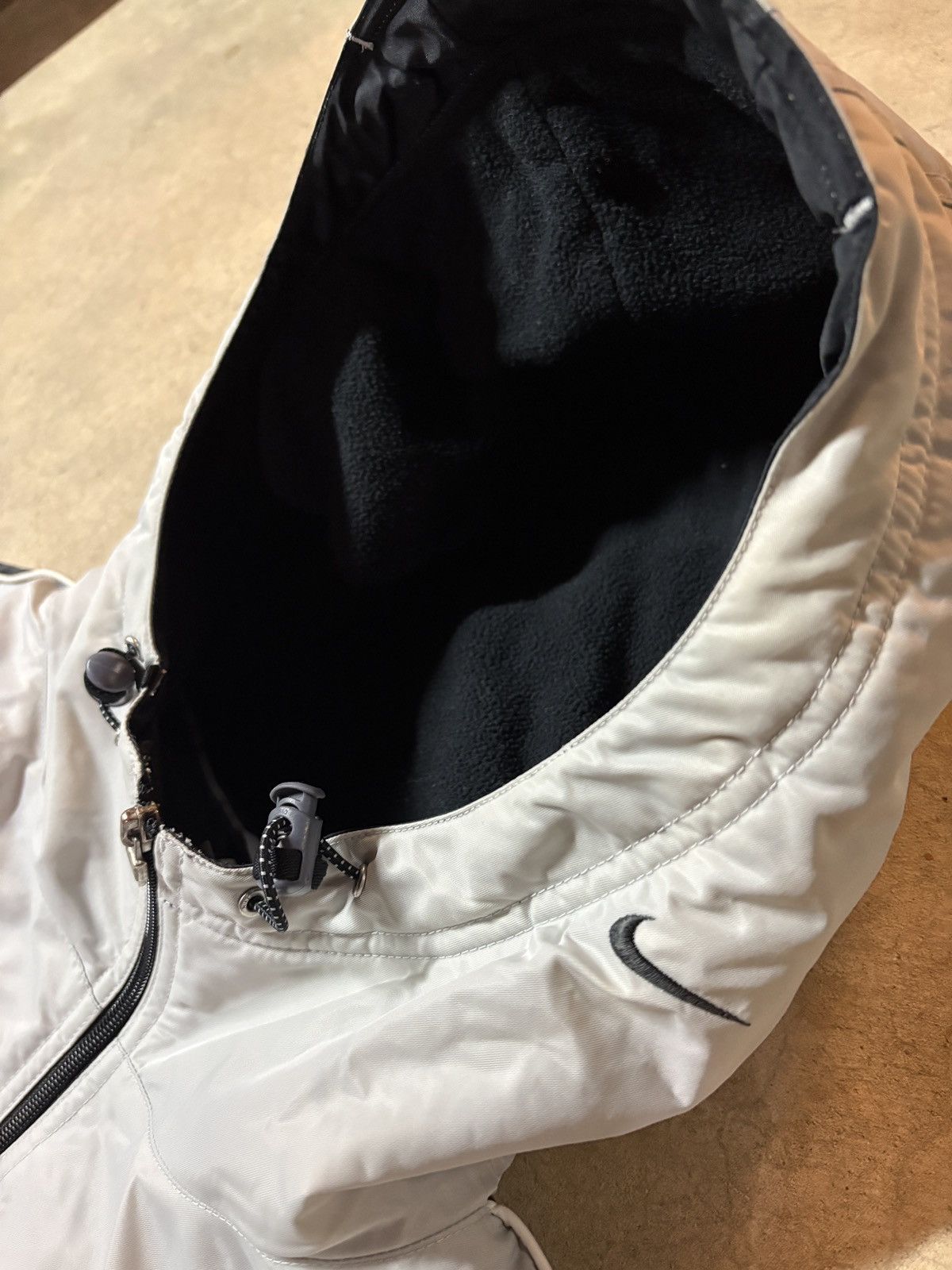 Nike VTG 00’s Nike Y2K Fleece Lined Embroidered Jacket Ghost Gray Size US XXL / EU 58 / 5 - 4 Thumbnail