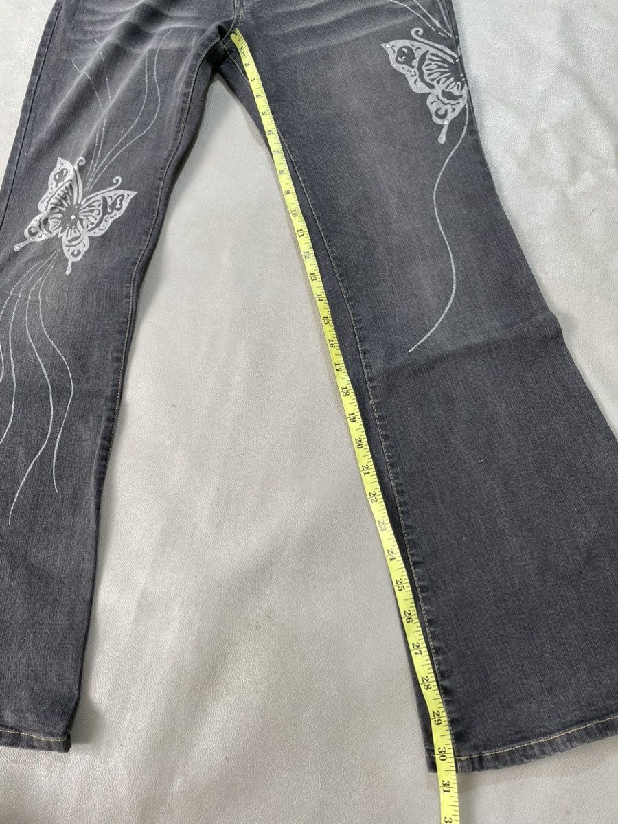 GOA Oririn Flare Jeans y2k Butterfly Printed Size US 28 / EU 44 - 10 Thumbnail
