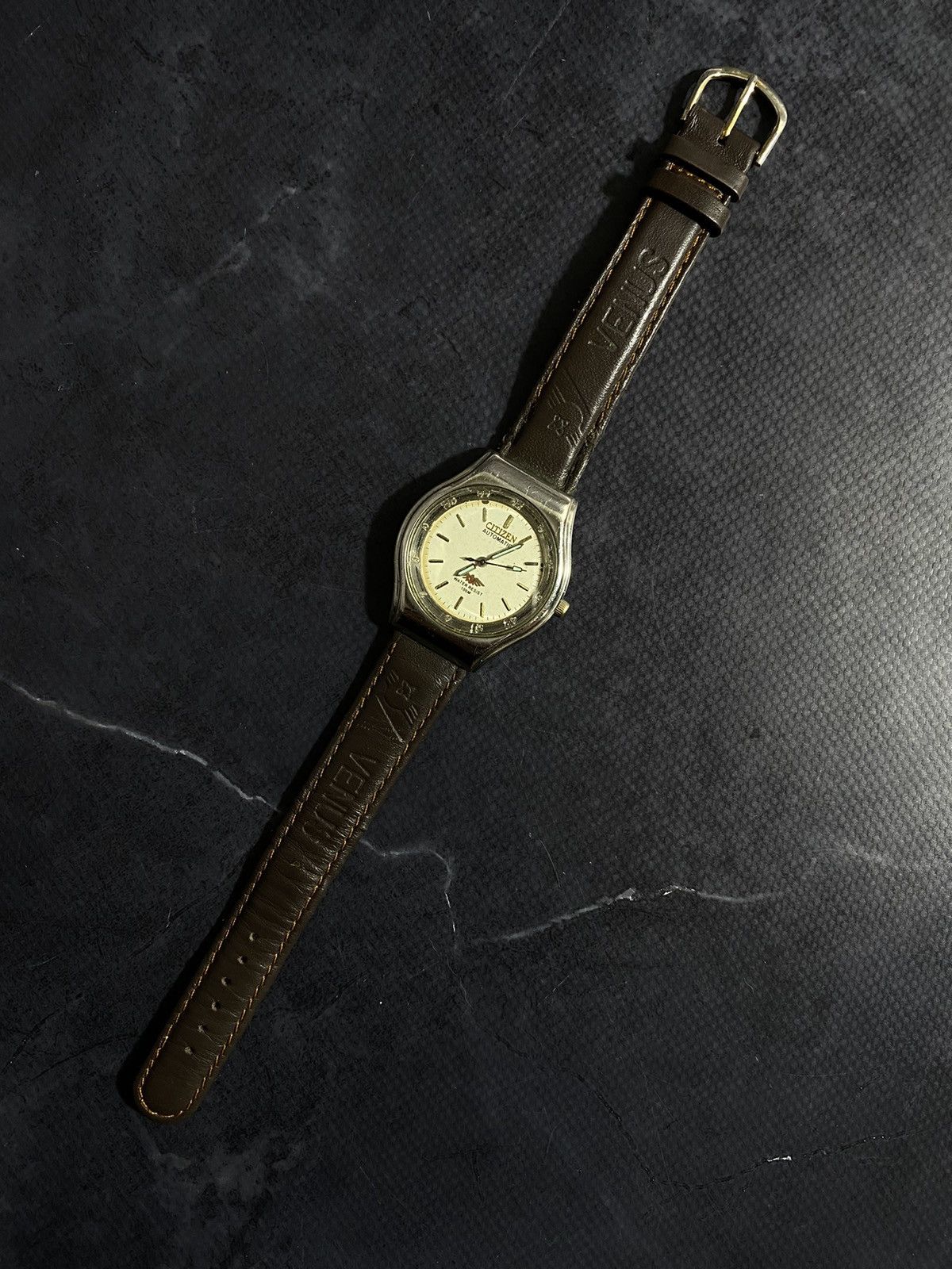 Citizen × Vintage Vintage Citizen Leather Strap Watch Japanese Brand Size ONE SIZE - 5 Thumbnail