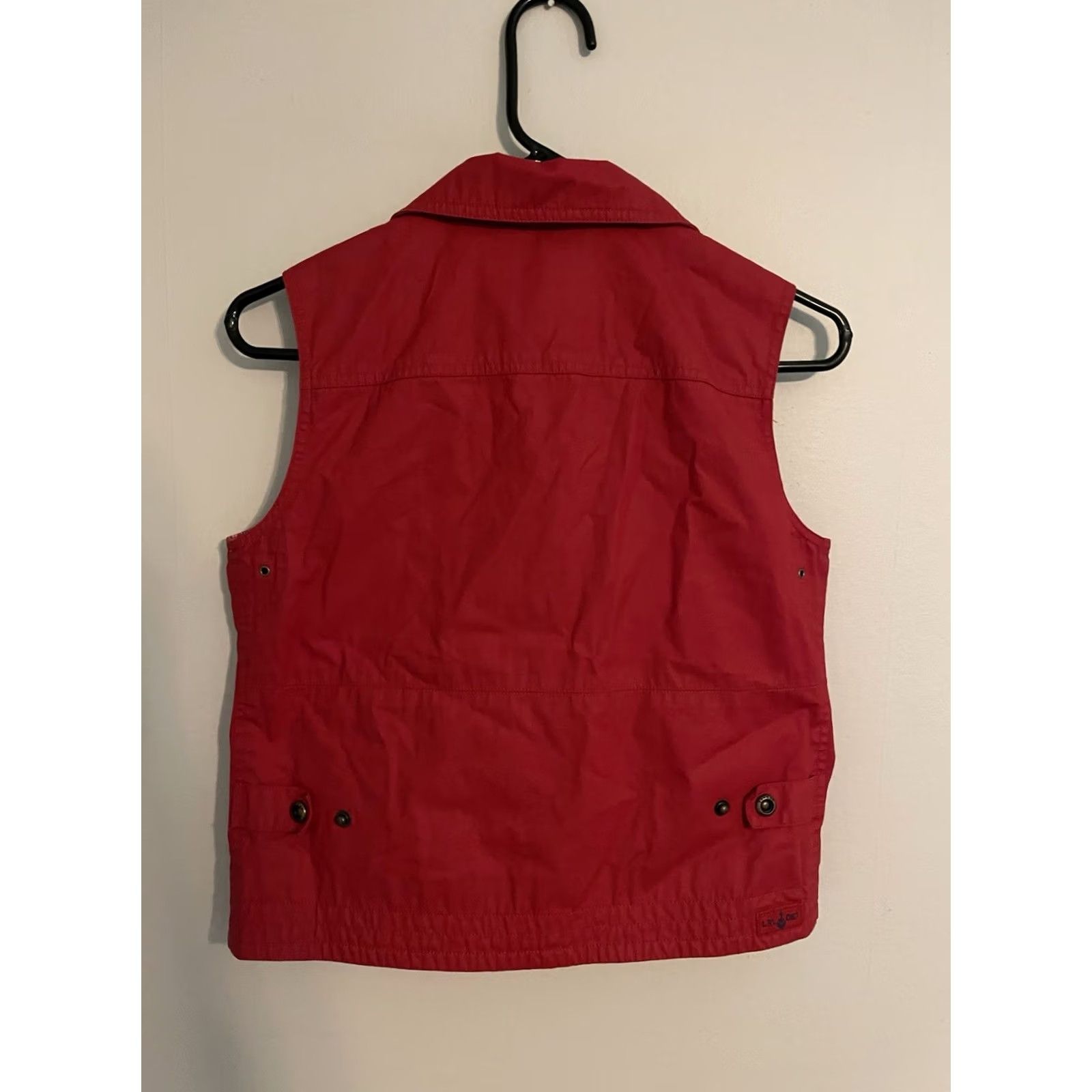 Ralph Lauren VINTAGE Polo Ralph Lauren Naval Supply Company Red Snap Button Vest Women's P/P Vest Waxed Cotton Buttoned P/P Red Womens Size XXS / US 00 / IT 34 - 4 Thumbnail