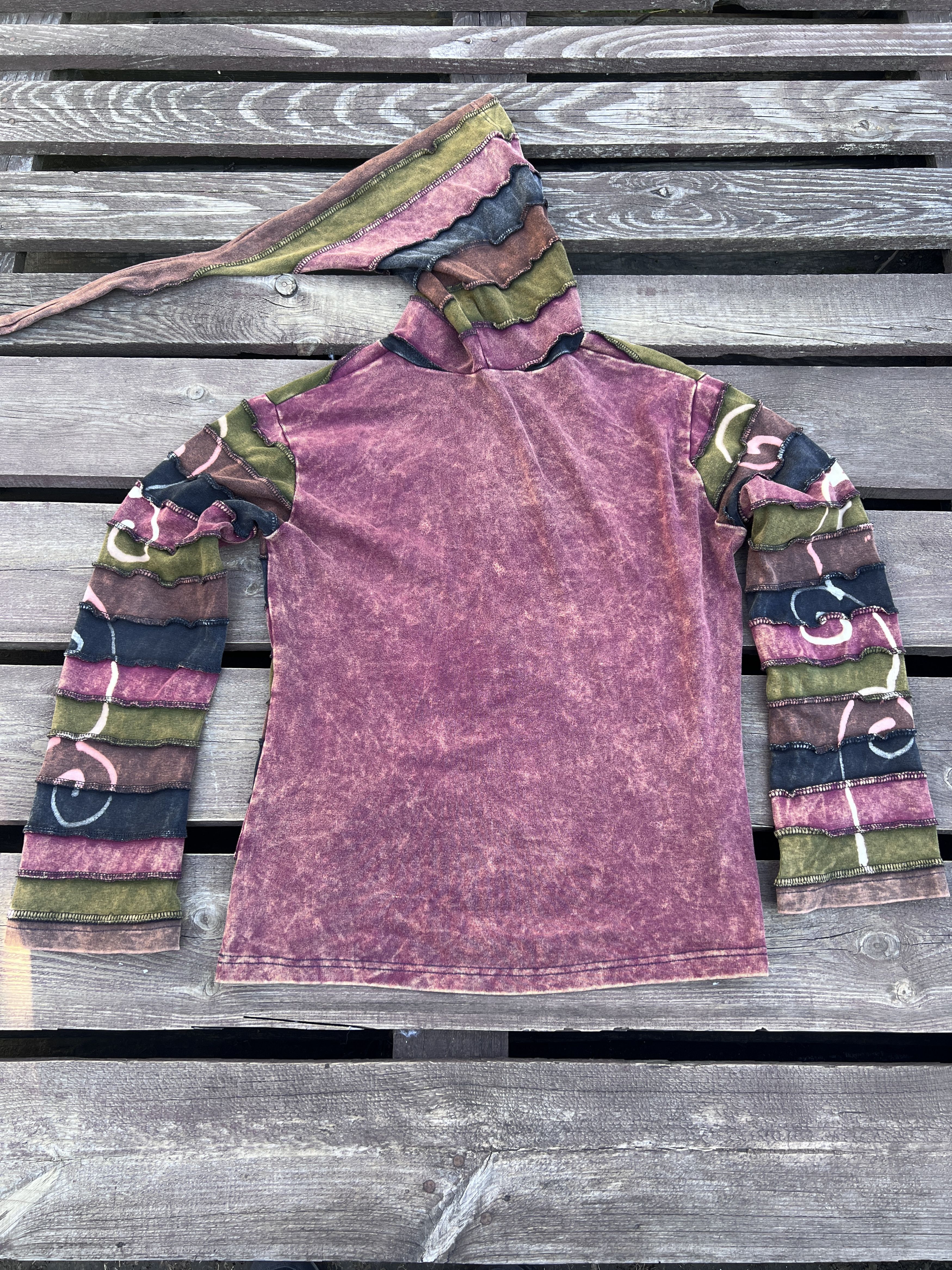 Vintage Avant Garde Y2K Nepal Patchwork Zip Up Elf Hoodie Vintage Size US M / EU 48-50 / 2 - 2 Thumbnail