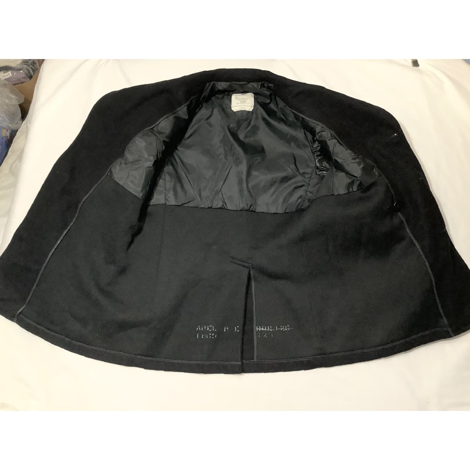 Doublet VINTAGE US Navy Pea Coat Mens 40R Black Wool Anchor Buttons Double Breasted 80s Size US XXS / EU 40 - 3 Thumbnail