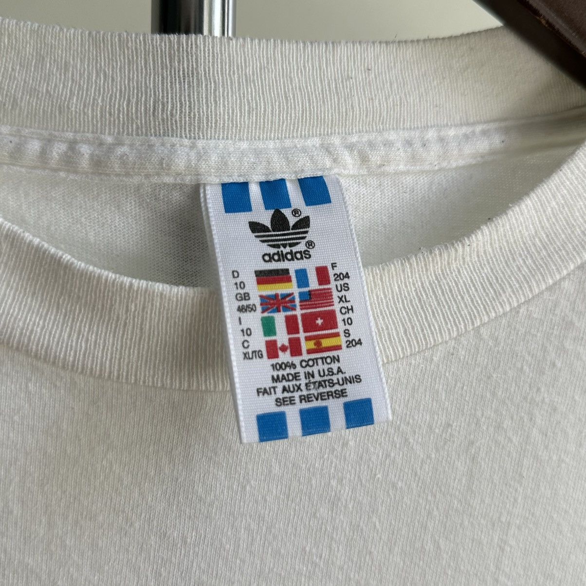 Adidas × Vintage Vintage 90s Adidas Single Stitch Graphic Tee Size US XL / EU 56 / 4 - 15 Thumbnail