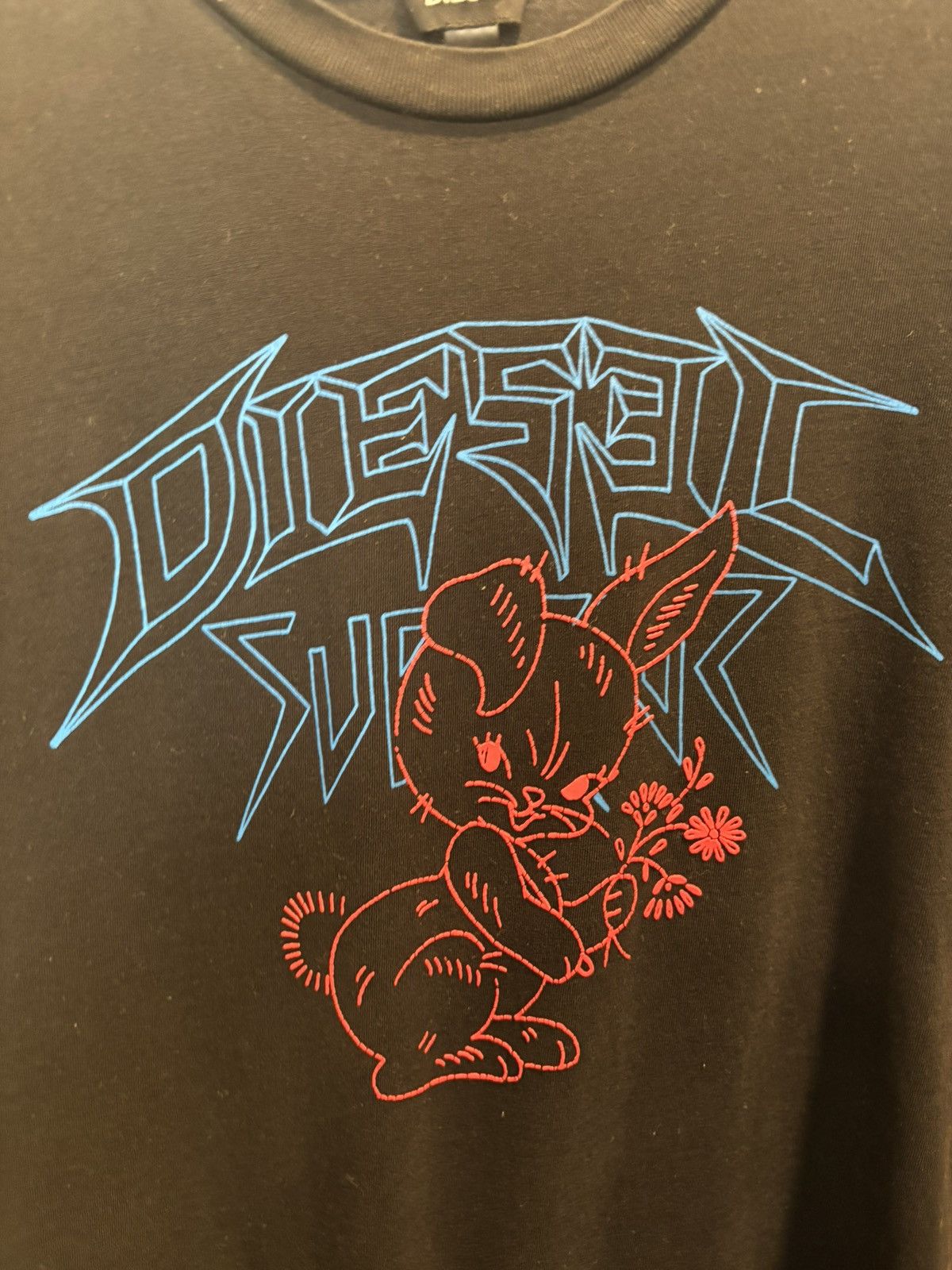 Diesel DIESEL Y2K Graphic Tee Shirt 🐰🖍️ Size US S / EU 44-46 / 1 - 1 Thumbnail