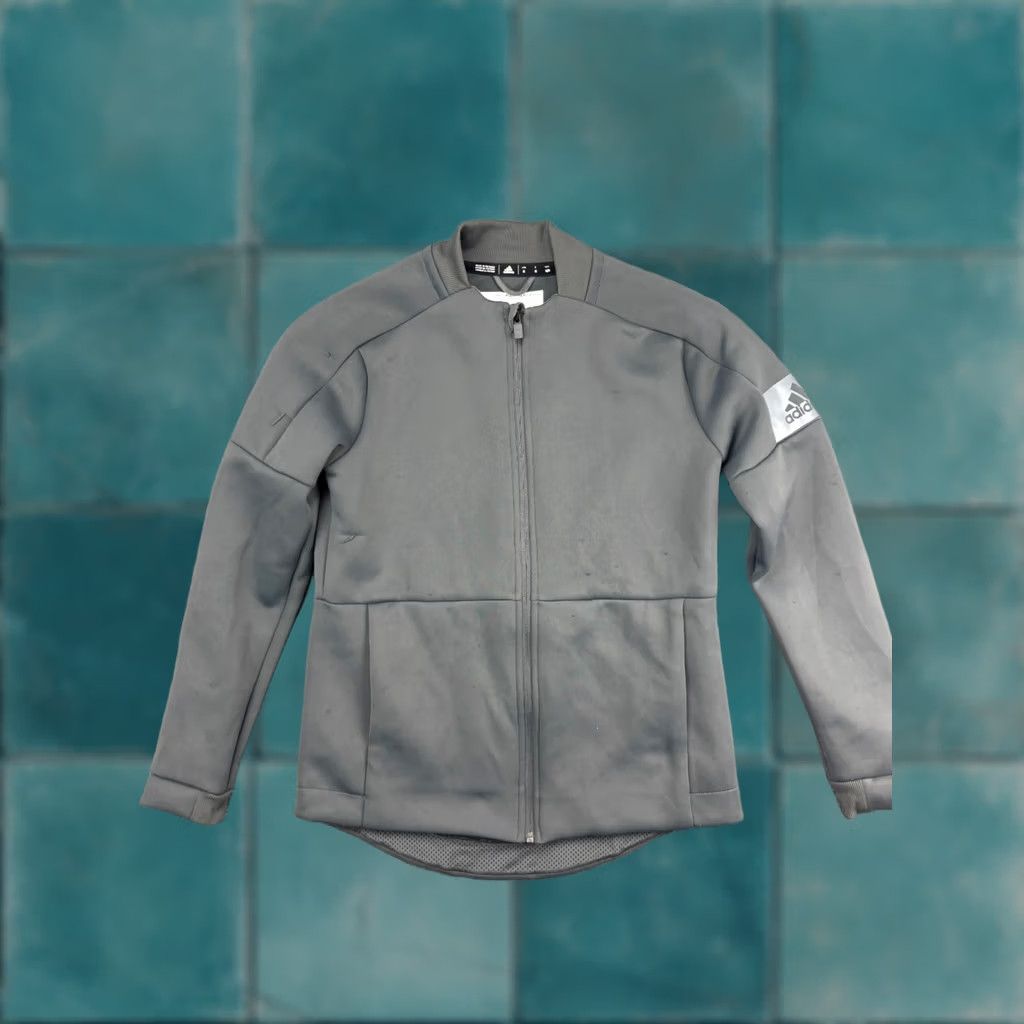 Adidas Adidas Team Squad Bomber Jacket Women M Gray Climalite Limited Edition Sports Jacket Size M / US 6-8 / IT 42-44 - 1 Thumbnail