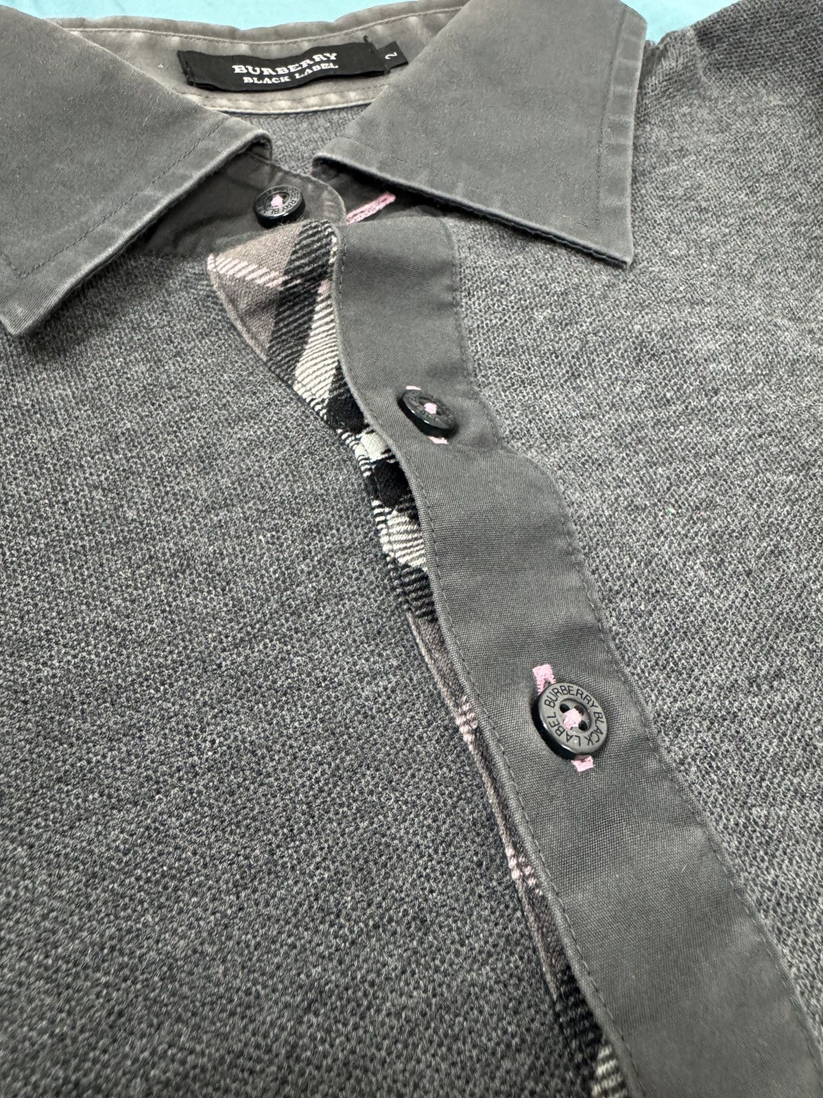 Black Label × Burberry × Vintage Burberry Black Label Coller T-Shirt Size US M / EU 48-50 / 2 - 2 Thumbnail