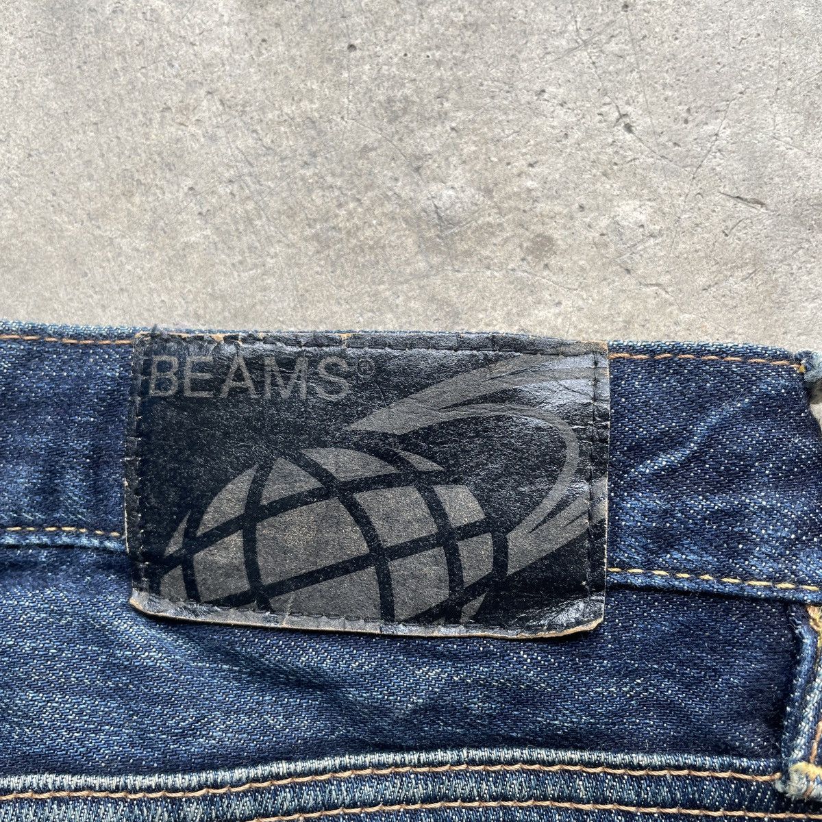 Japanese Brand W32x33💥 Vintage Beams Dark Blue Denim Jeans Pants Size US 32 / EU 48 - 9 Thumbnail