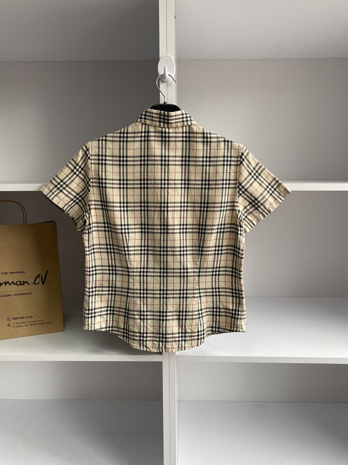 Burberry × Designer × Vintage Vintage Burberry Kids Nova Check Button Up Shirt Size US M / EU 48-50 / 2 - 9 Thumbnail