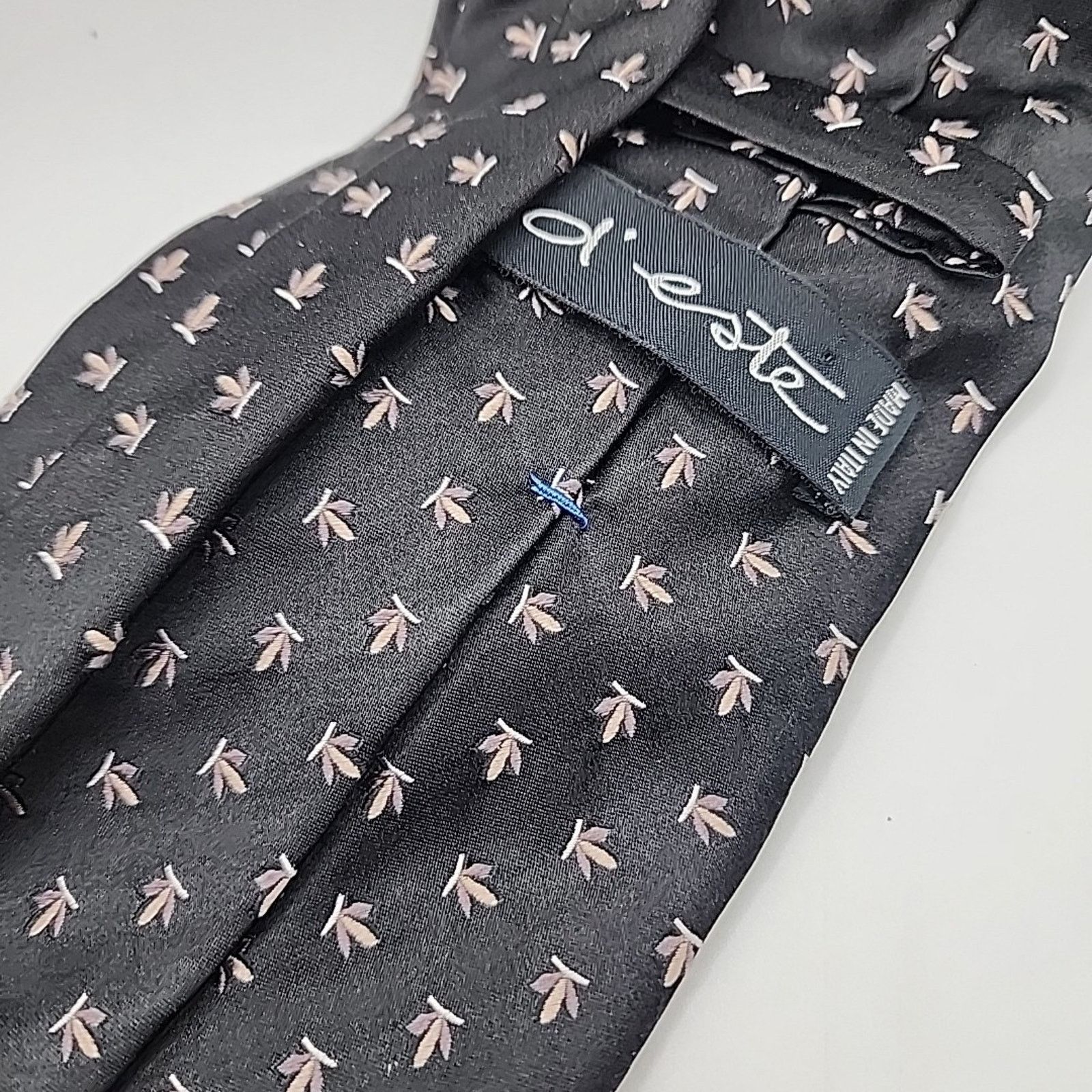 Other D'Este Black Fleur de Lis Silk Necktie Italy Like New Size ONE SIZE - 4 Thumbnail
