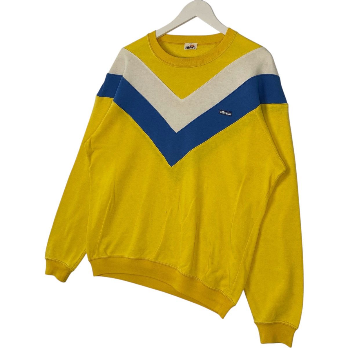 Vintage Vintage Ellesse Small Embroidered Sweatshirt Yellow Size M / US 6-8 / IT 42-44 - 2 Thumbnail