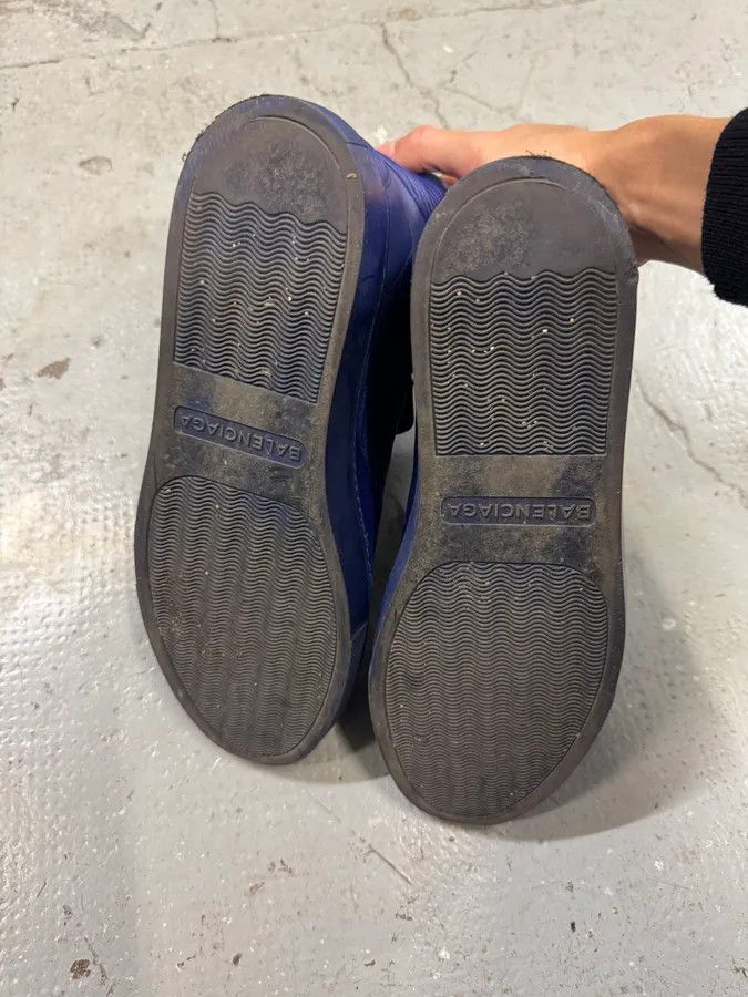 Balenciaga Balenciaga City Blue Monochrome Leather High Sneakers Size US 8 / EU 41 - 7 Thumbnail