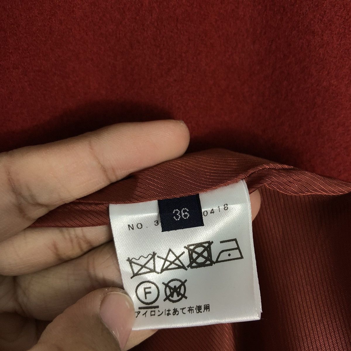 Japanese Brand 📌Rich Red Vintage Long Wool Jacket Ships Issey Miyake Size M / US 6-8 / IT 42-44 - 20 Thumbnail